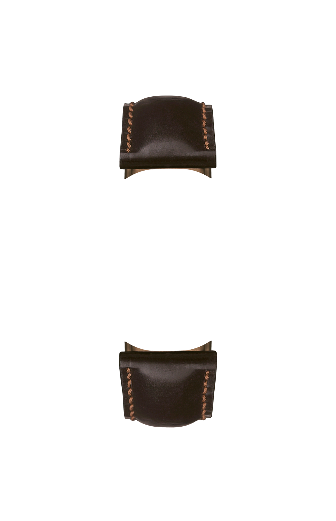 Mocha-coloured cowhide strap with Russia tanning – Front view
