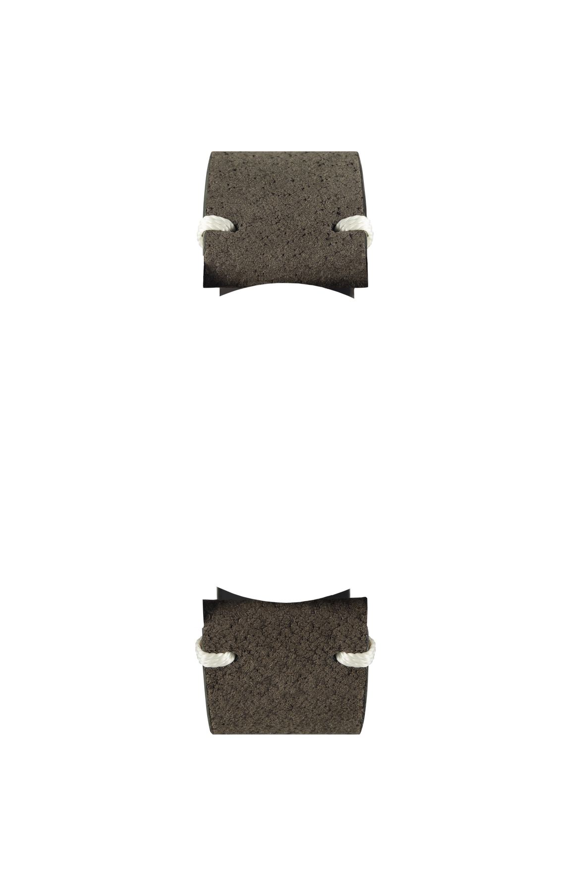 Grey Nubuck boar leather strap – Front view