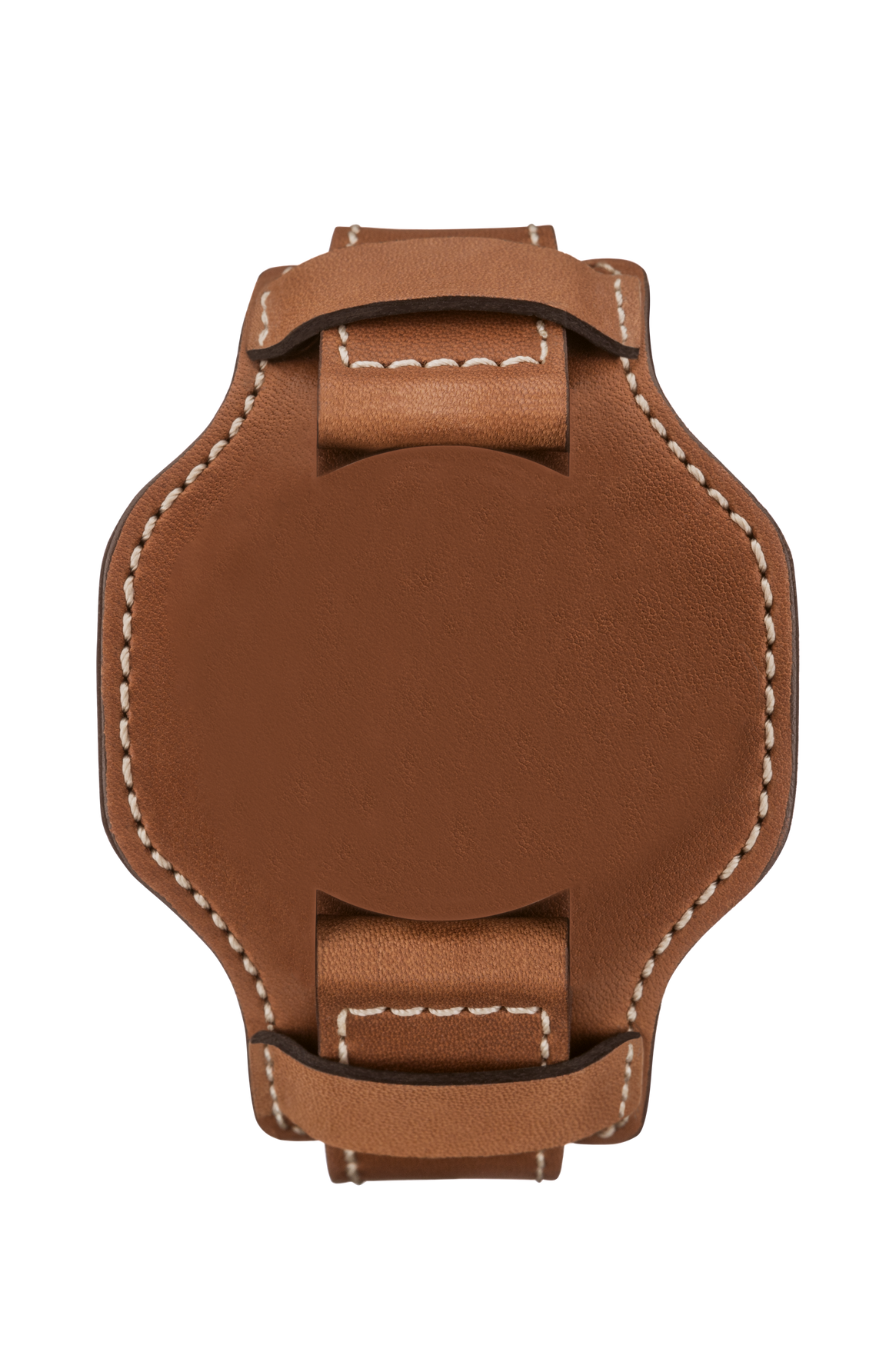Brown calfskin strap with leather underlay – Front view