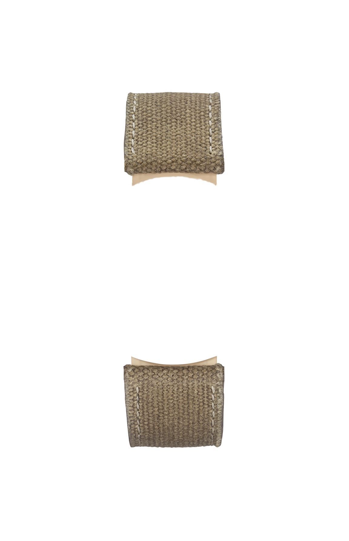 Sand-coloured canvas leather strap – Front view