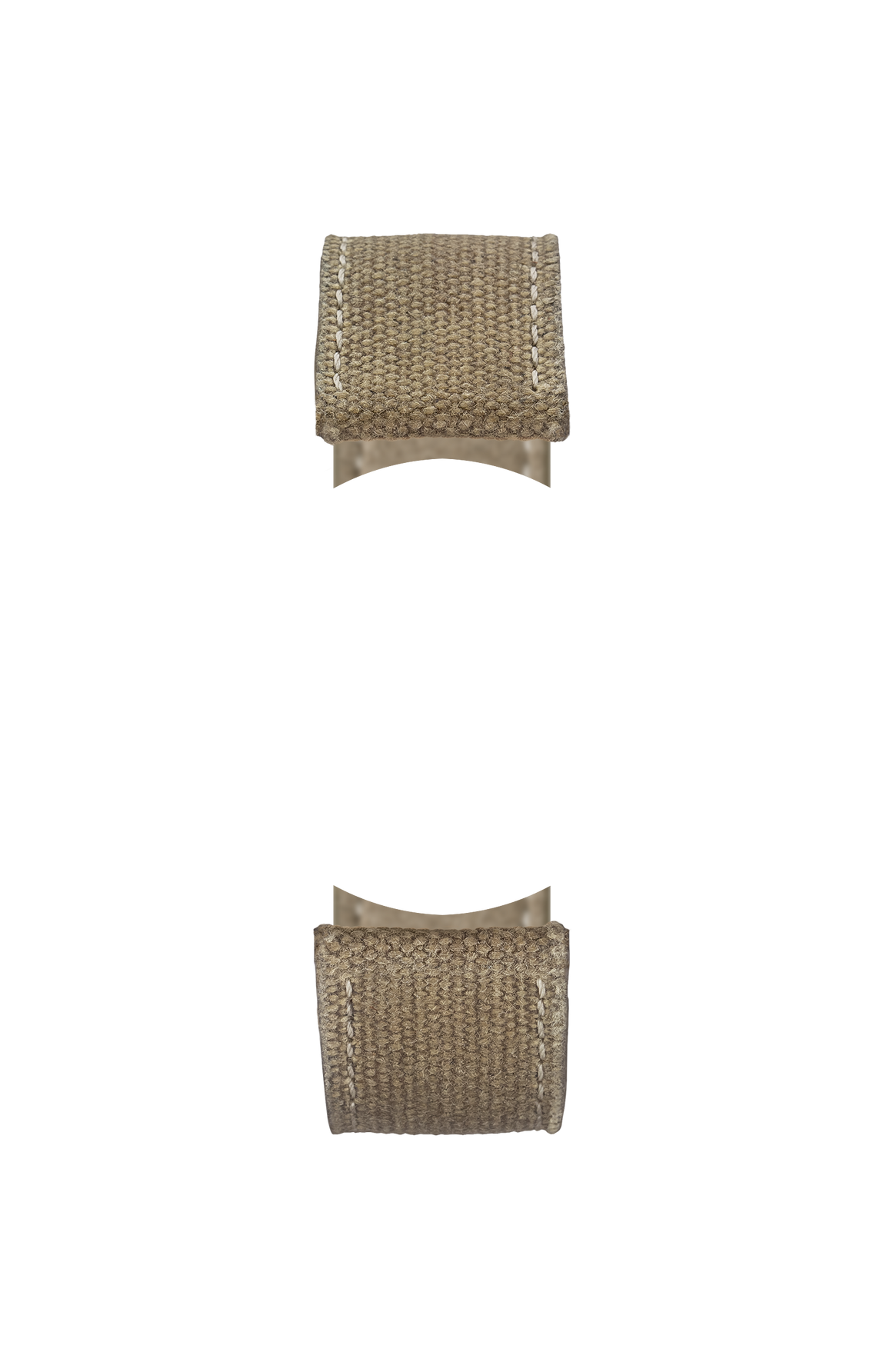 Sand-coloured canvas Alcantara strap – Front view