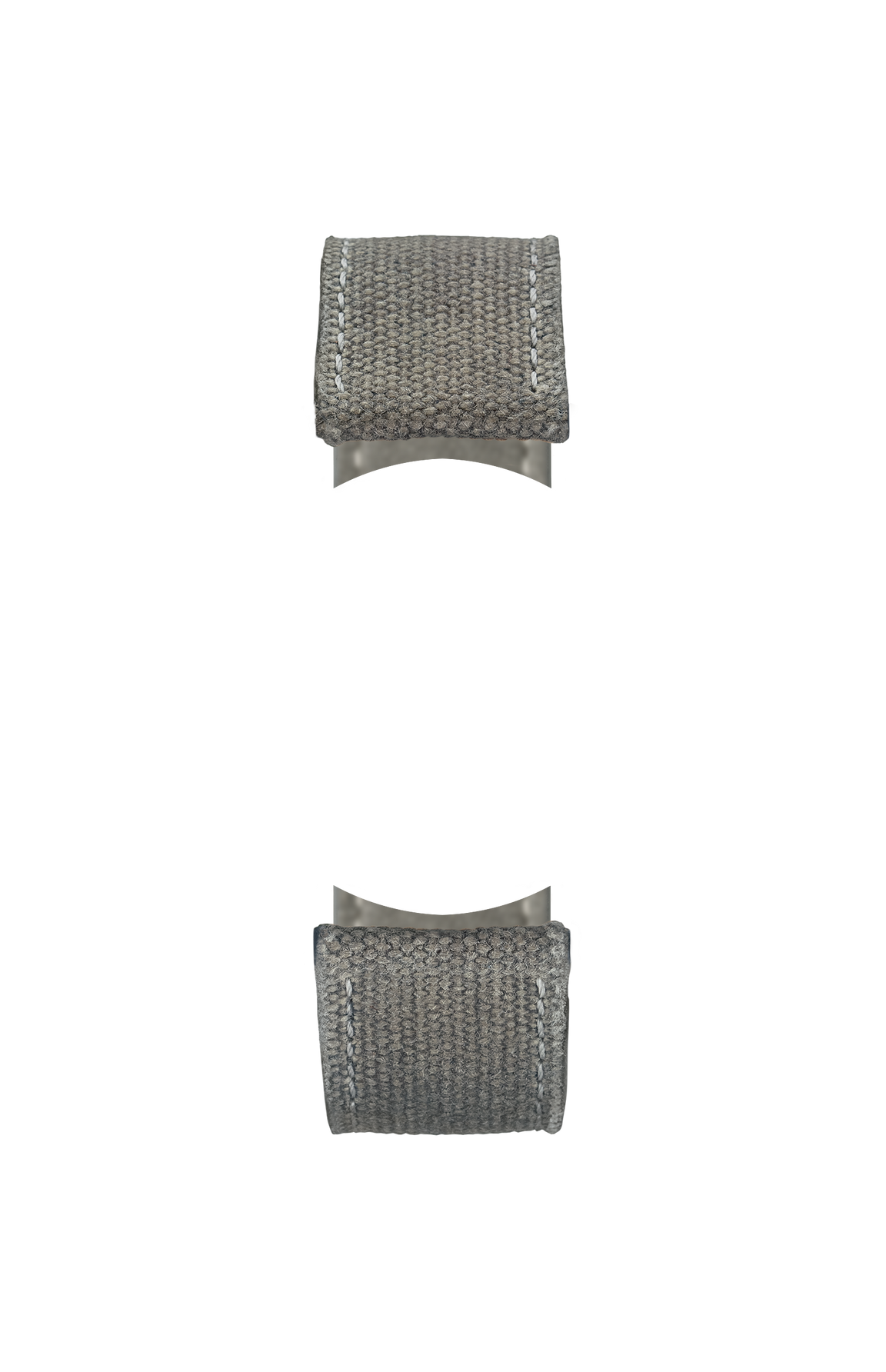 Grey canvas Alcantara strap – Front view