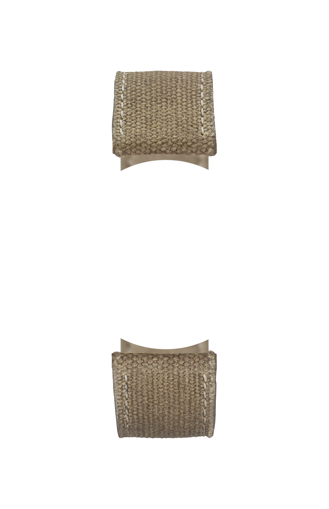Sand-coloured canvas Alcantara strap – Front view