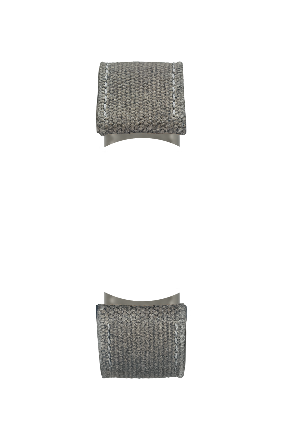 Grey canvas Alcantara strap – Front view