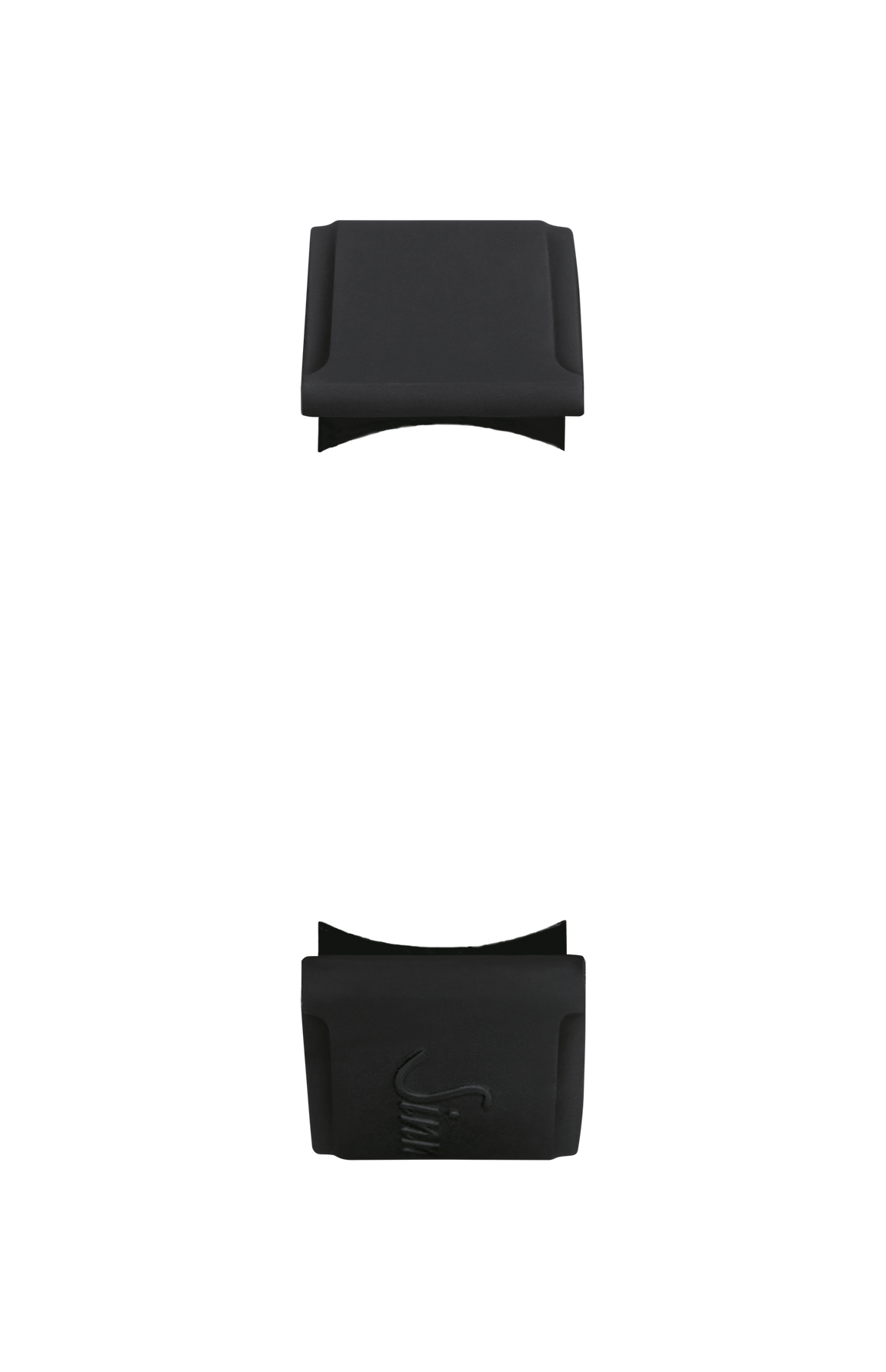 Black silicone strap with pin buckle – Front view