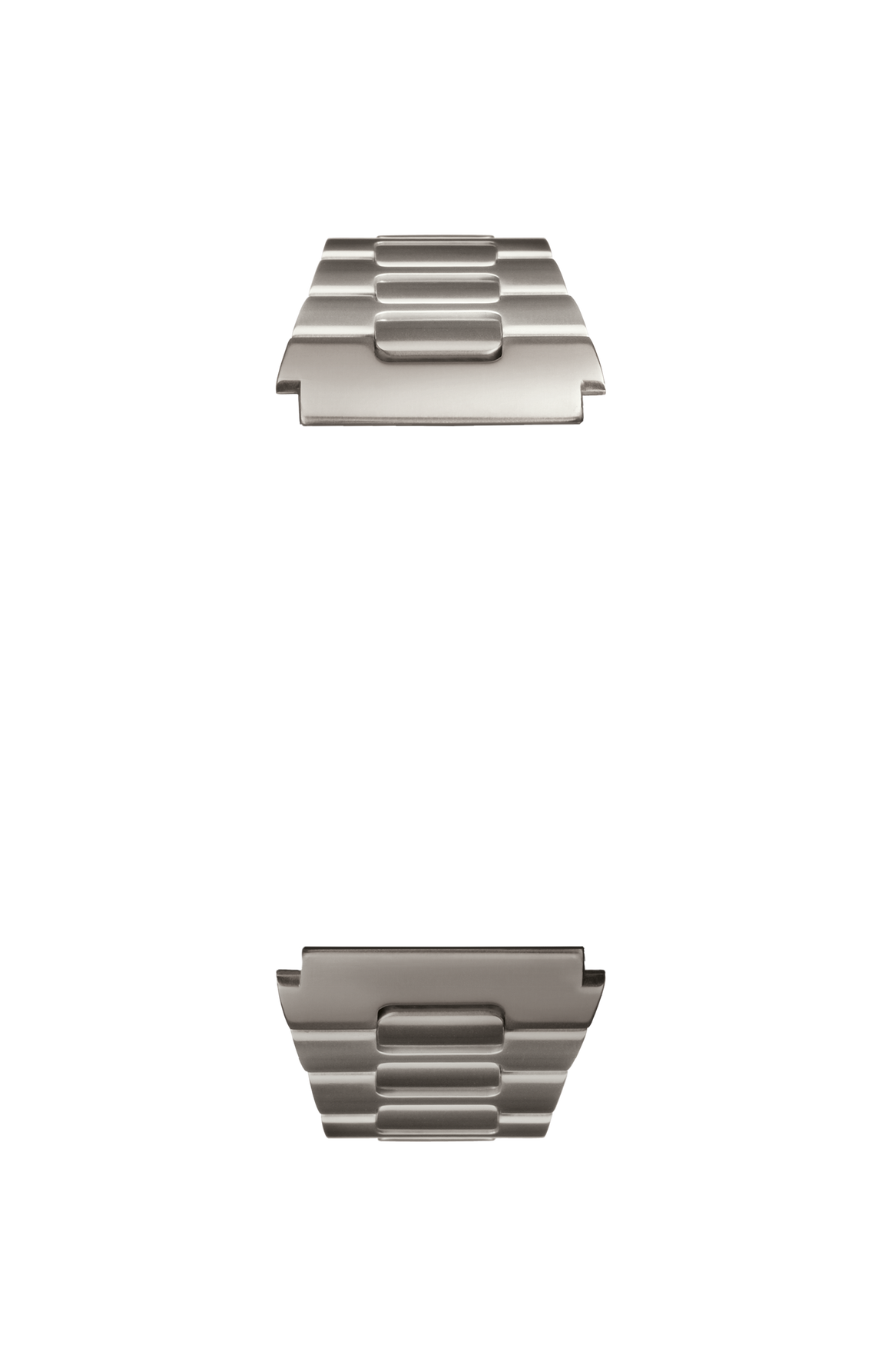 Perlgestrahltes Massivarmband aus Edelstahl – Front view