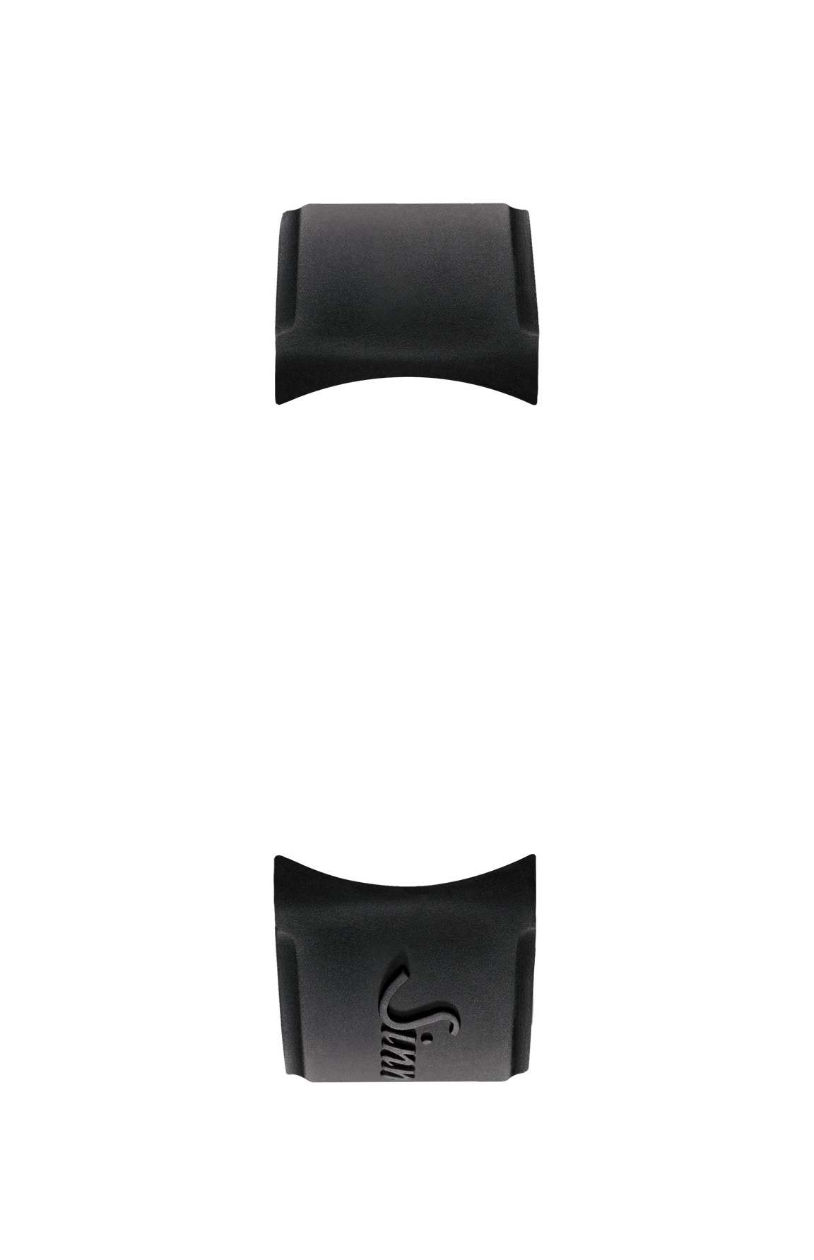 Black silicone strap integrated in the case – Front view