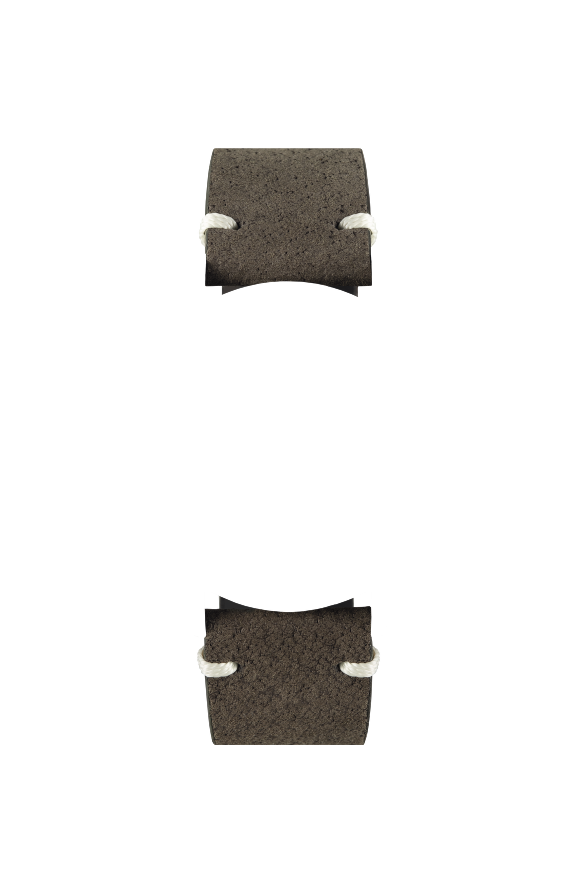 Grey Nubuck boar leather strap – Front view