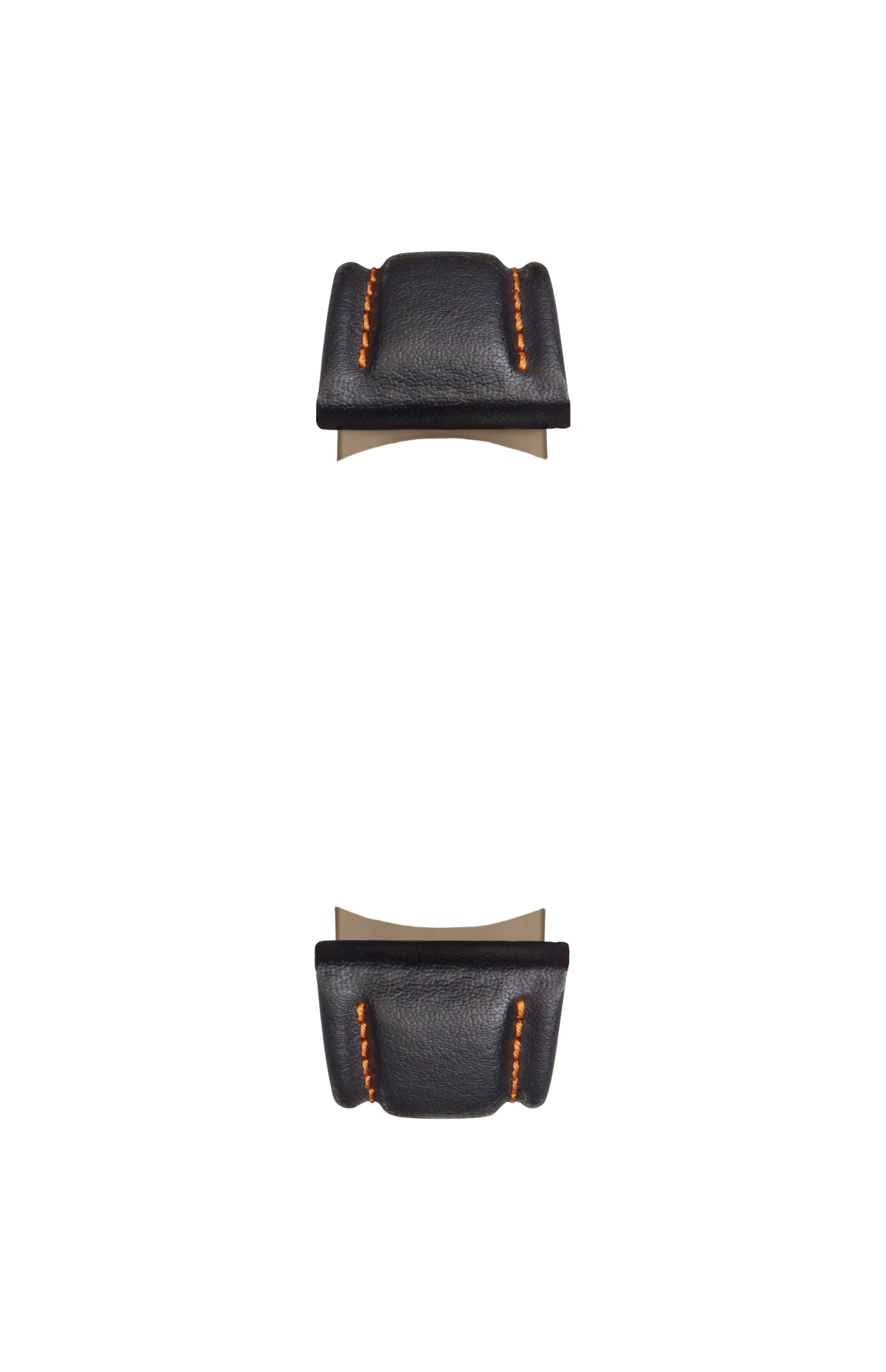 Black cowhide leather strap – Front view