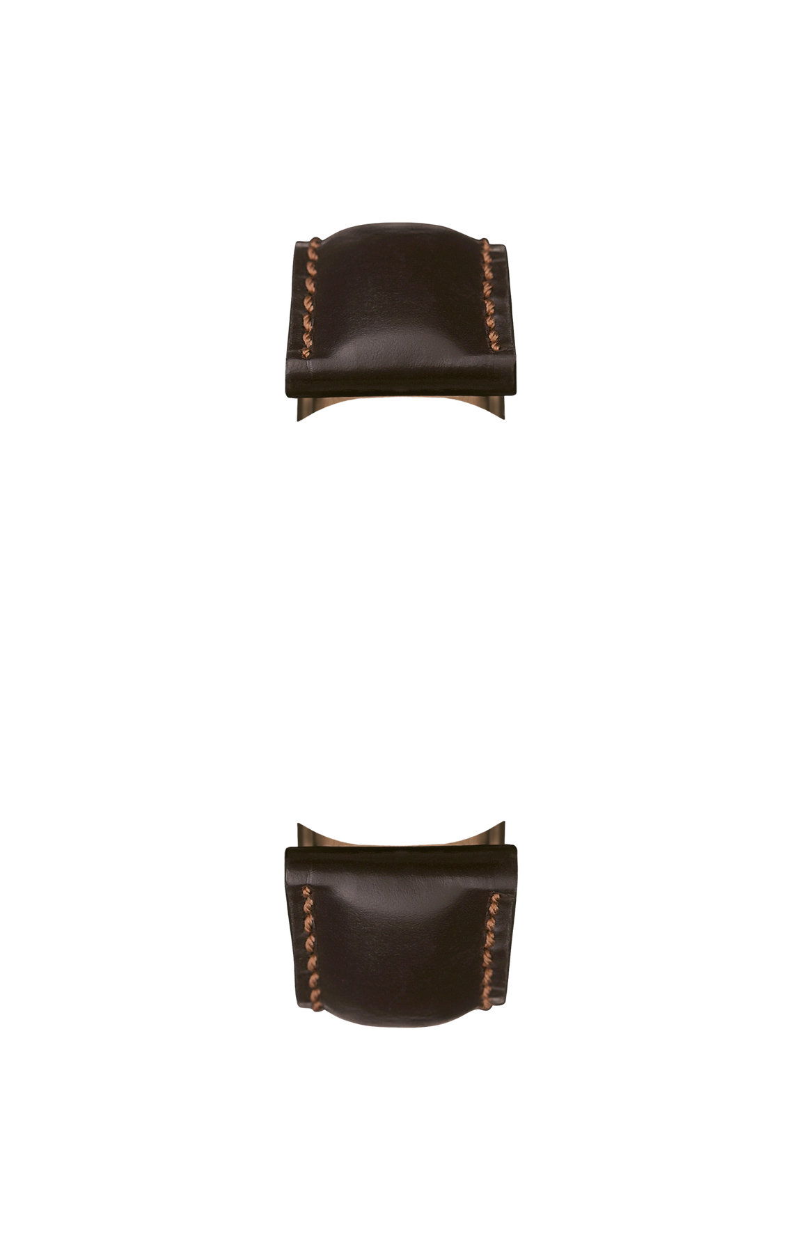 Mocha-coloured cowhide strap with Russia tanning – Front view