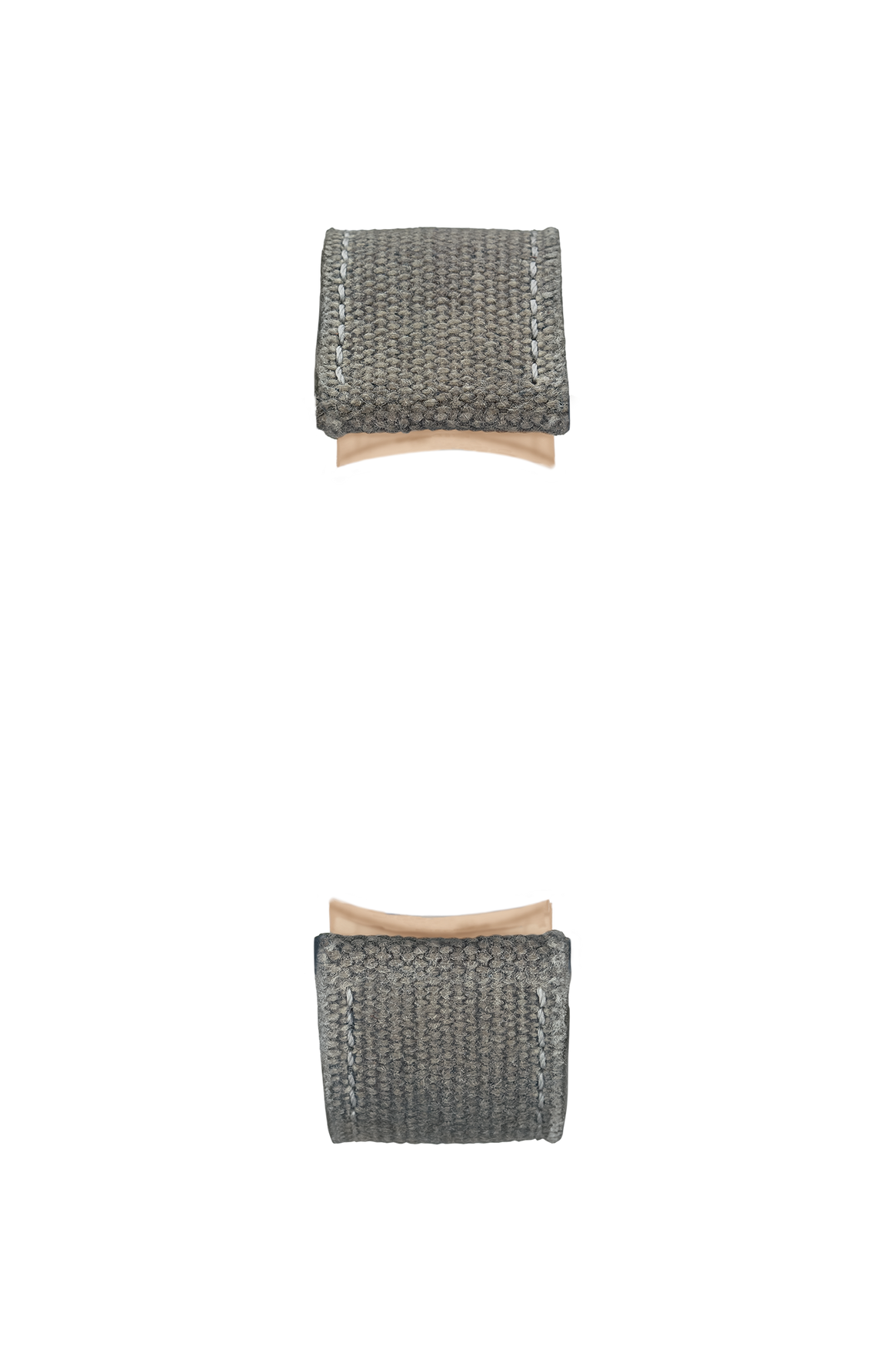 Grey canvas Alcantara strap – Front view