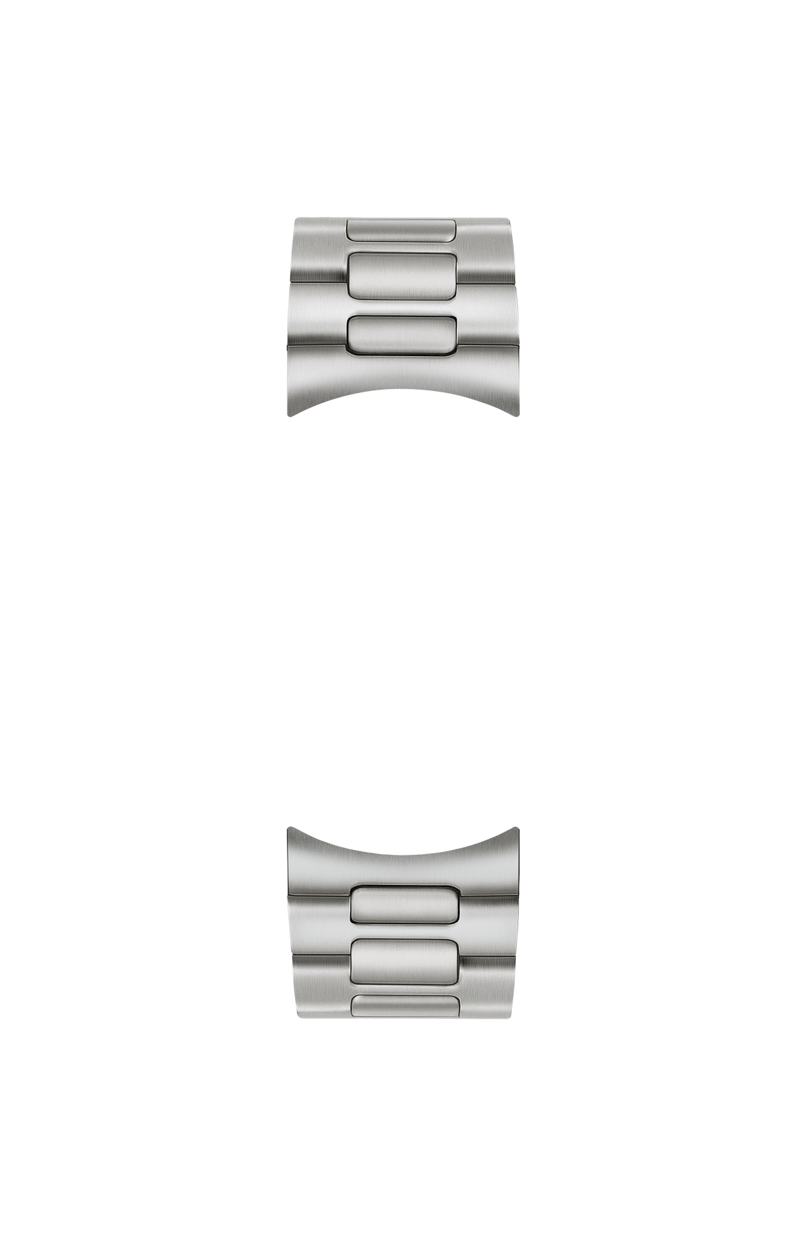 Satinized solid stainless steel bracelet – Front view