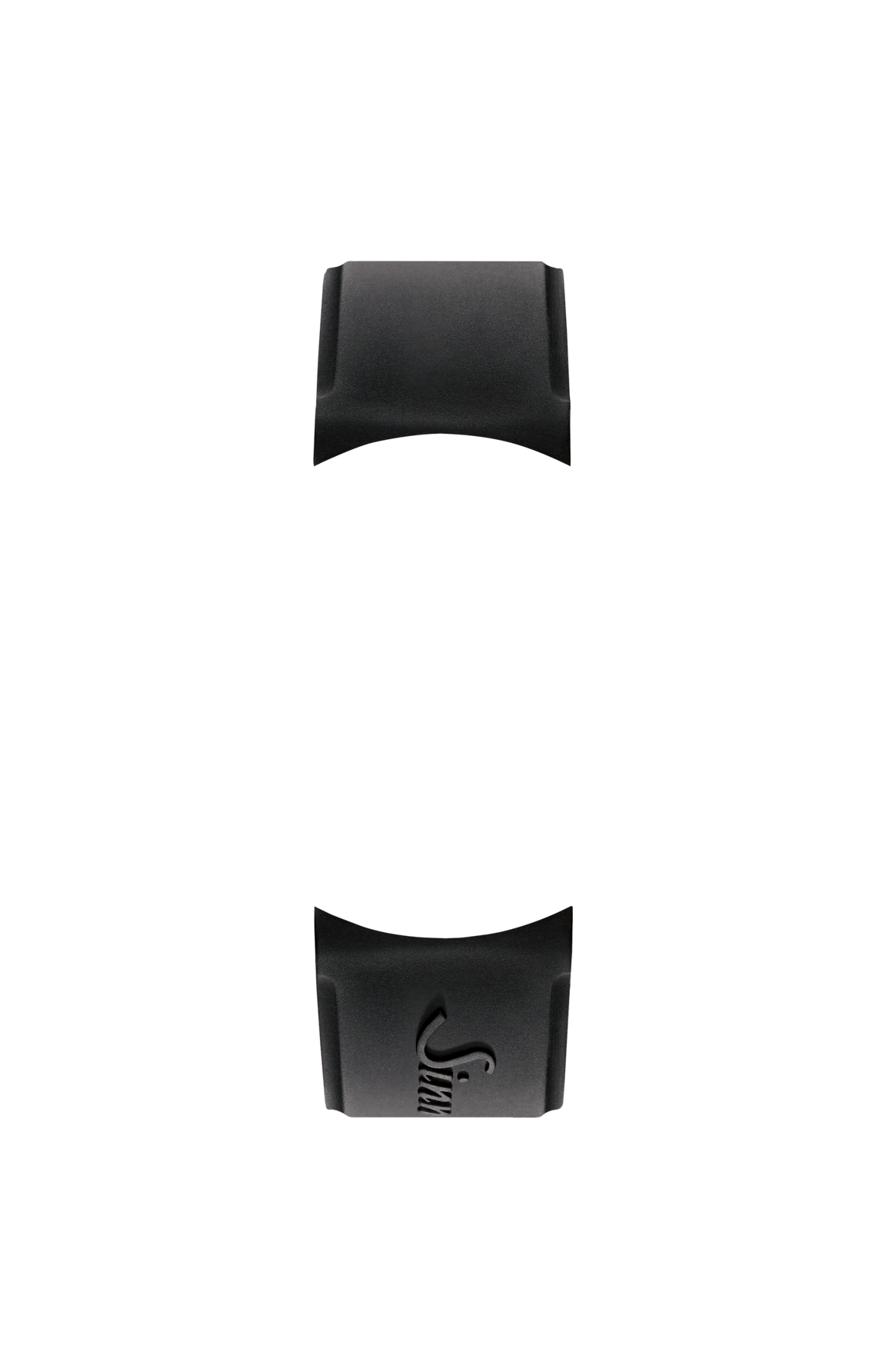 Black silicone strap integrated in the case – Front view