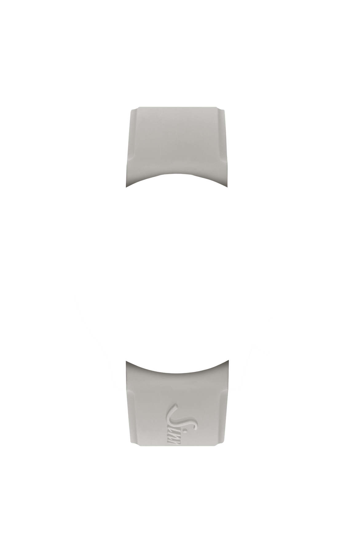 Grey silicone strap integrated in the case – Front view