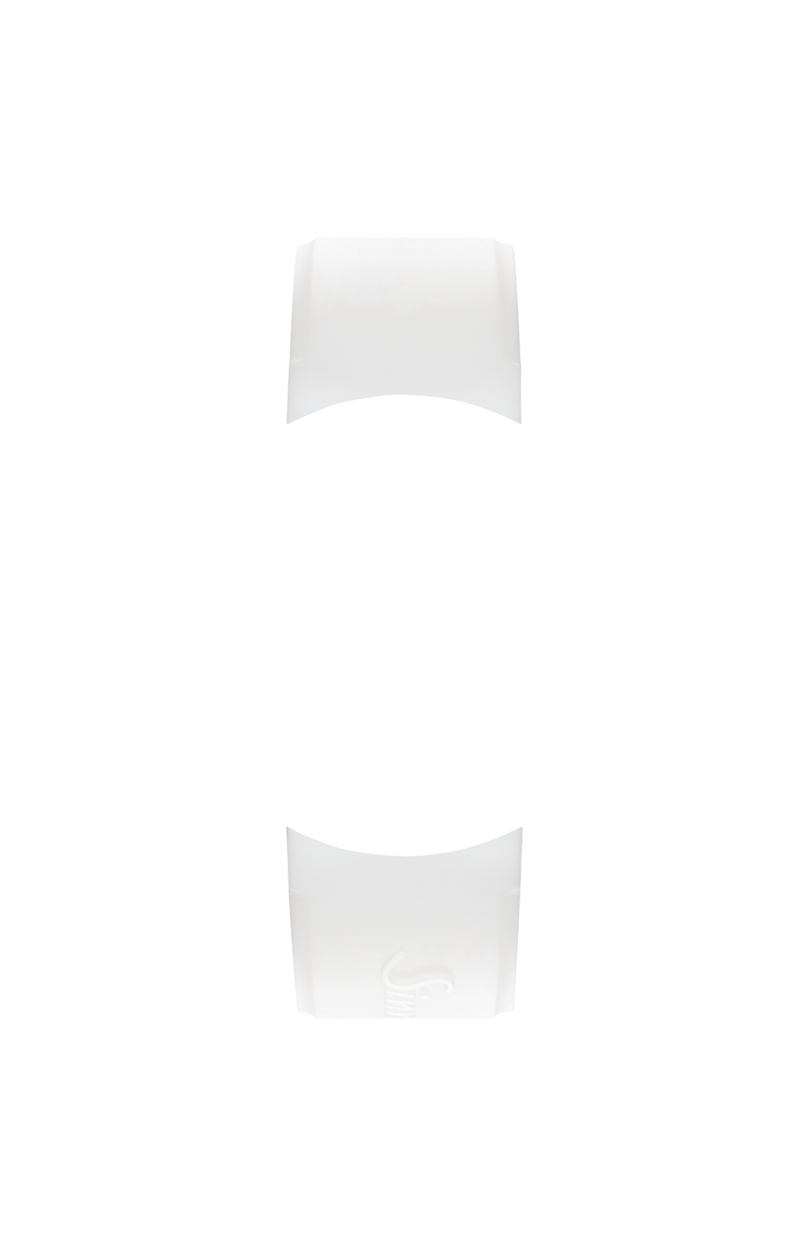 White silicone strap integrated in the case – Front view