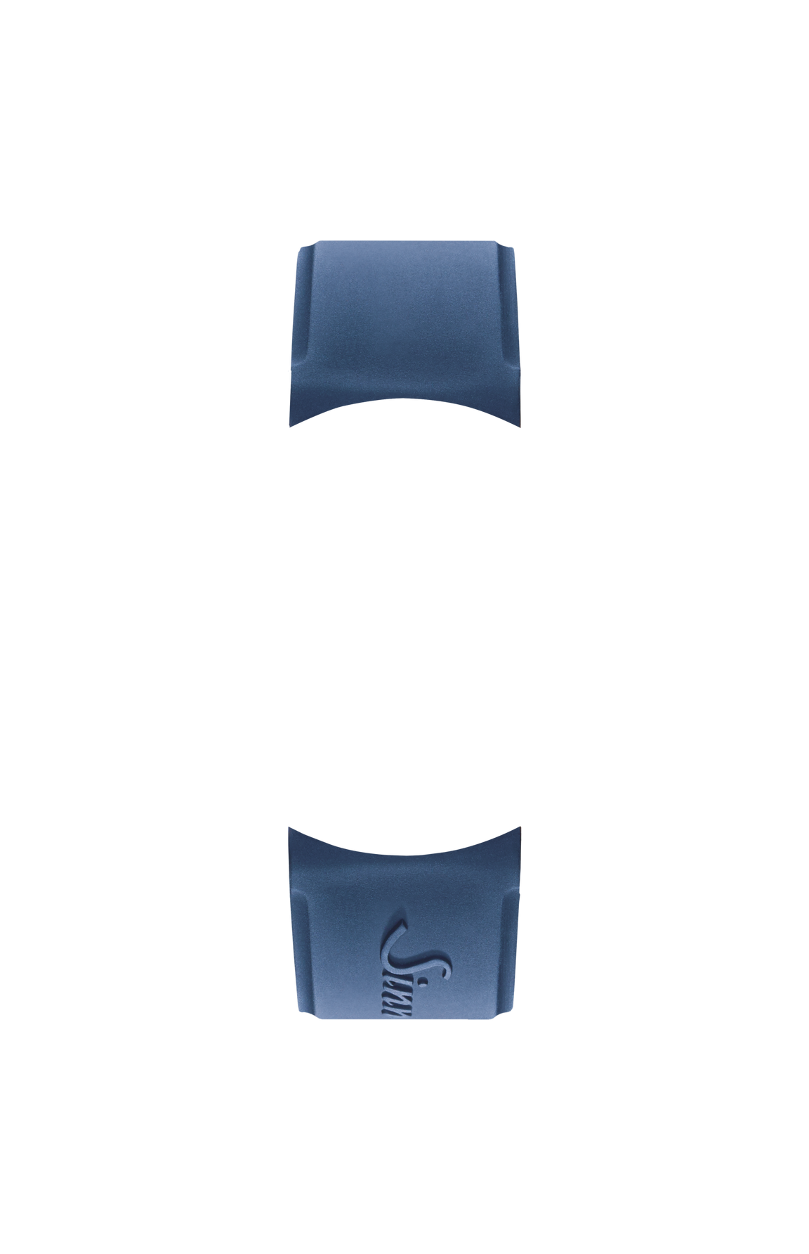 Blue silicone strap integrated in the case – Front view