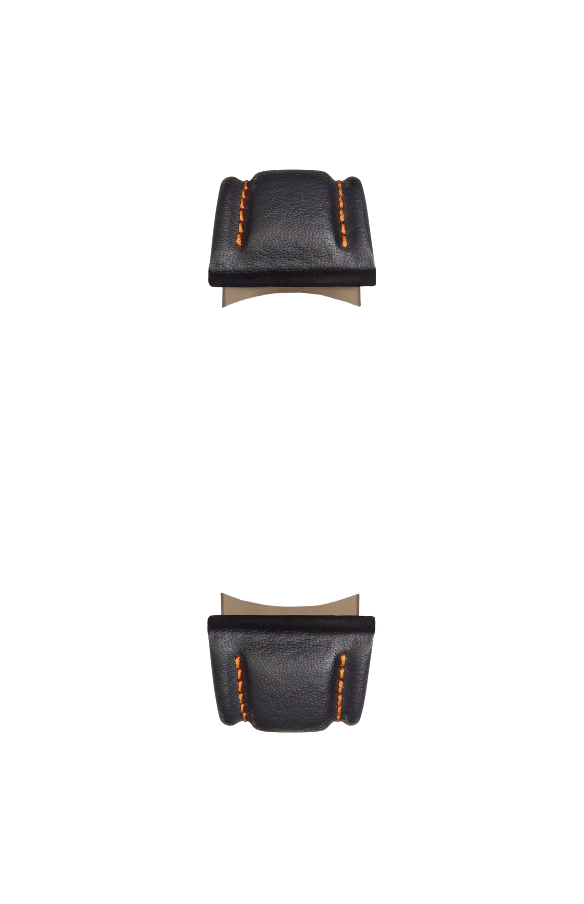 Black cowhide leather strap – Front view