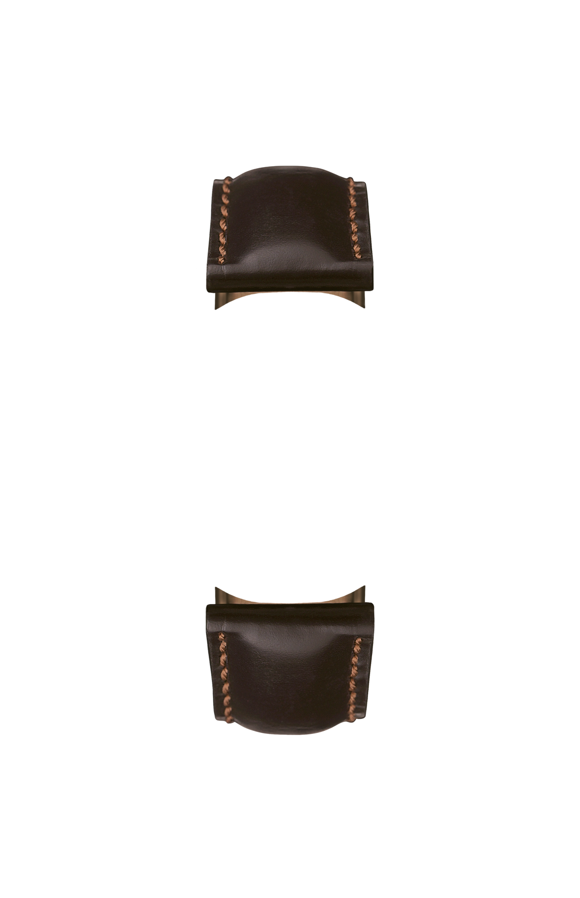 Mocha-coloured cowhide strap with Russia tanning – Front view