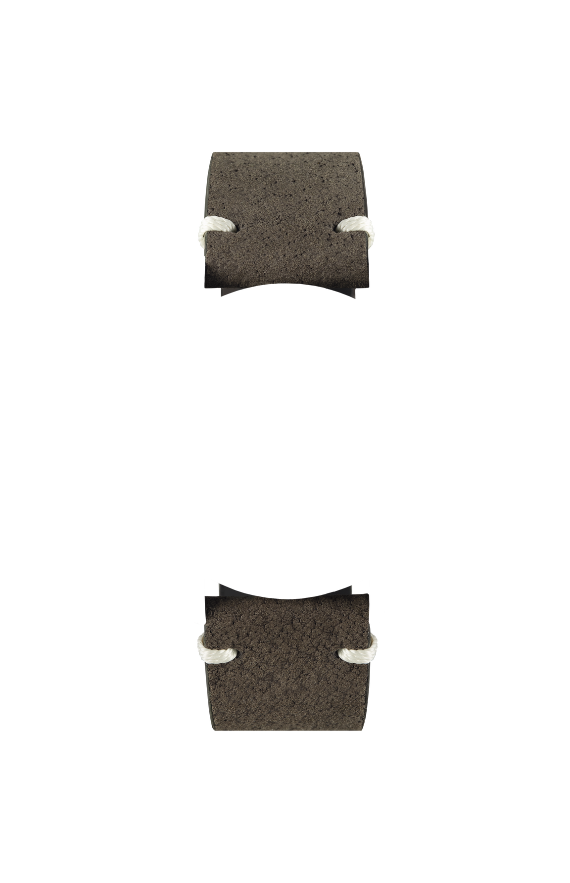 Grey Nubuck boar leather strap – Front view