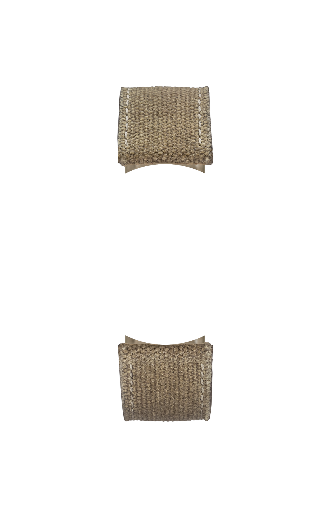 Sand-coloured canvas Alcantara strap – Front view