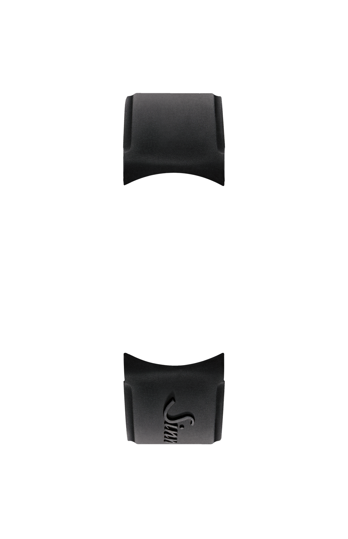Black silicone strap integrated in the case – Front view