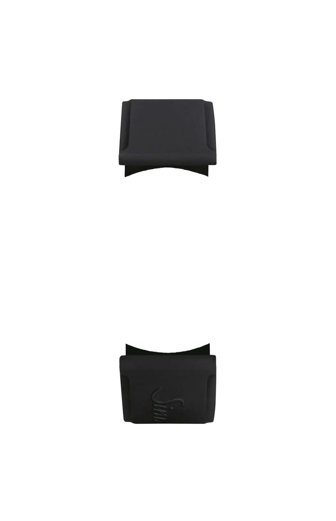 Black silicone strap with pin buckle – Front view