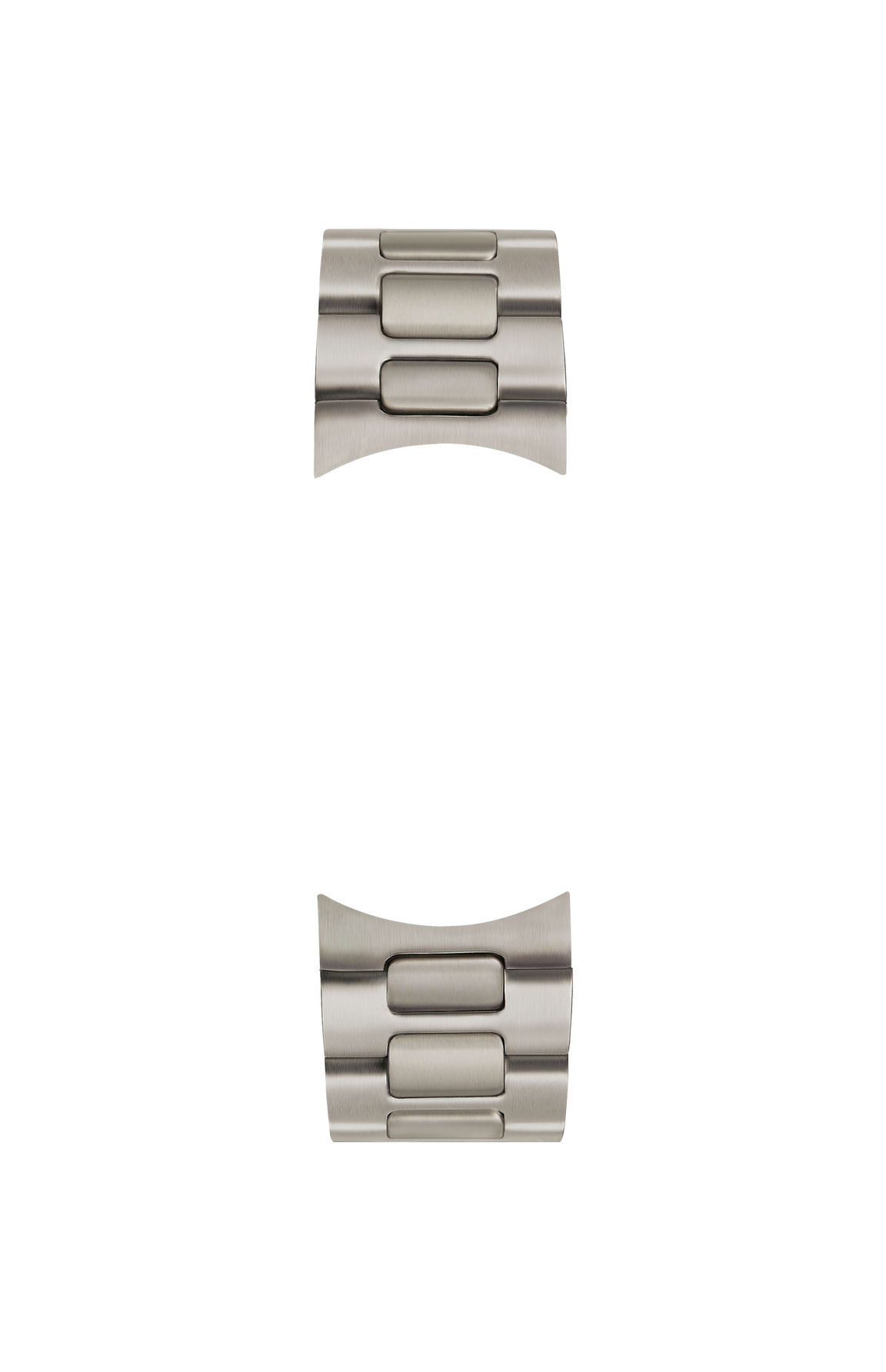 Satinized solid stainless steel bracelet – Front view