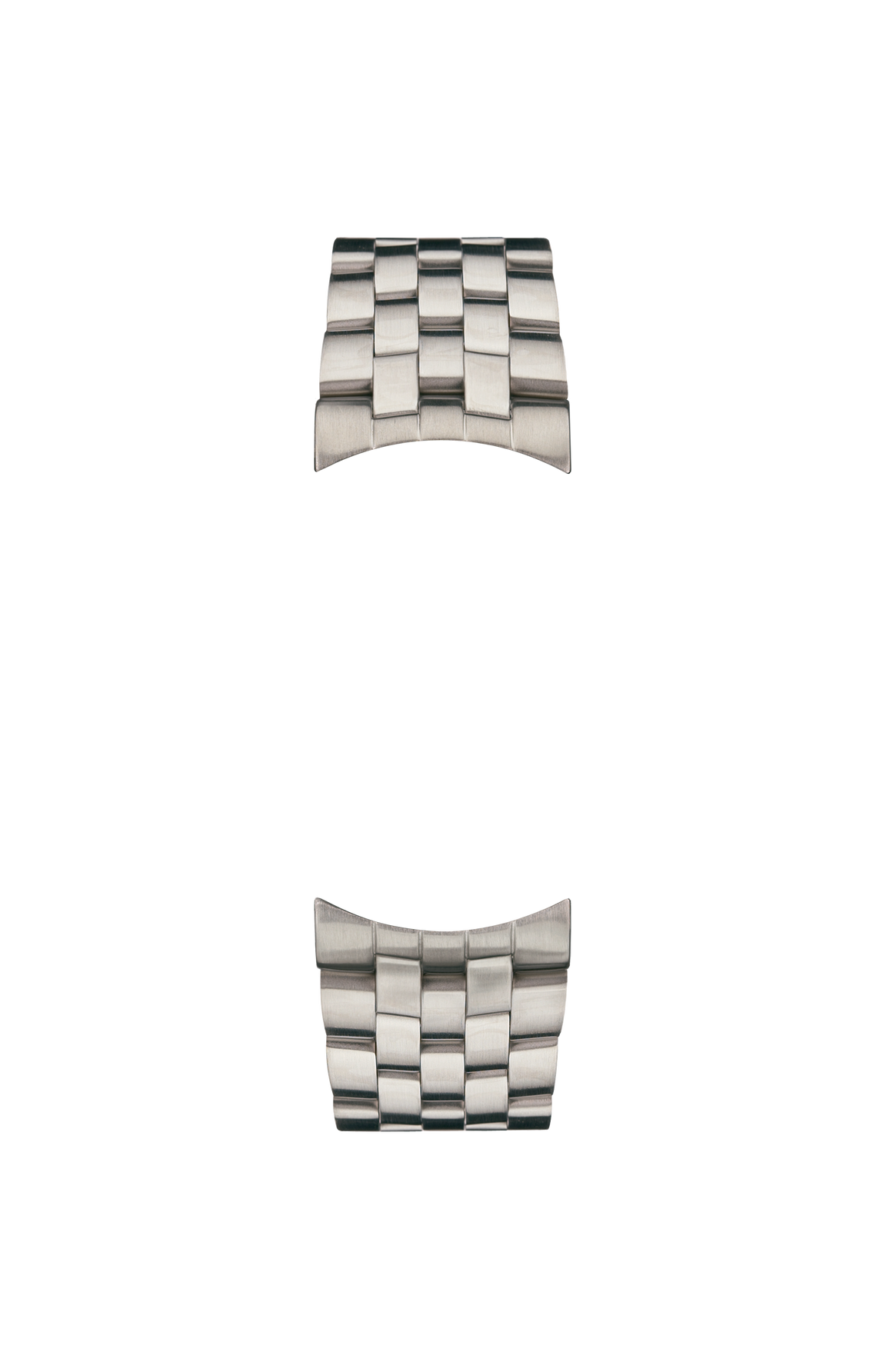 Satinized solid stainless steel bracelet – Front view
