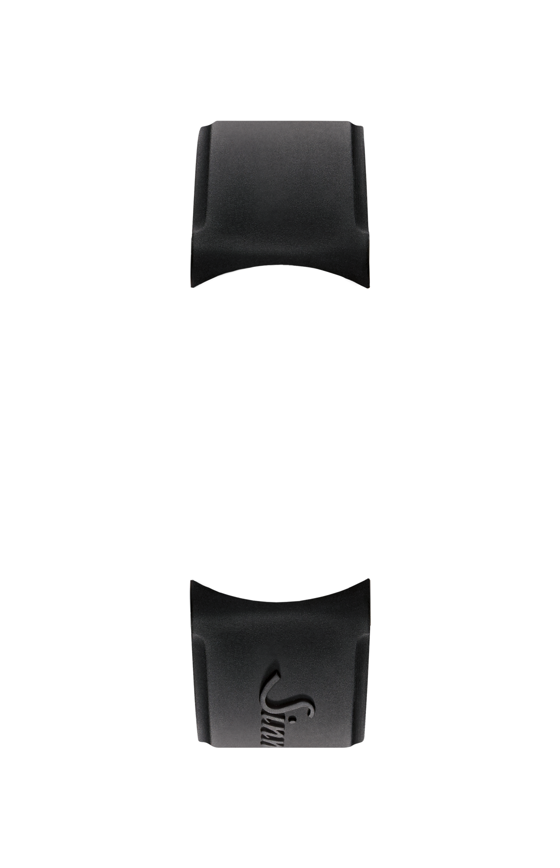 Black silicone strap integrated in the case – Front view