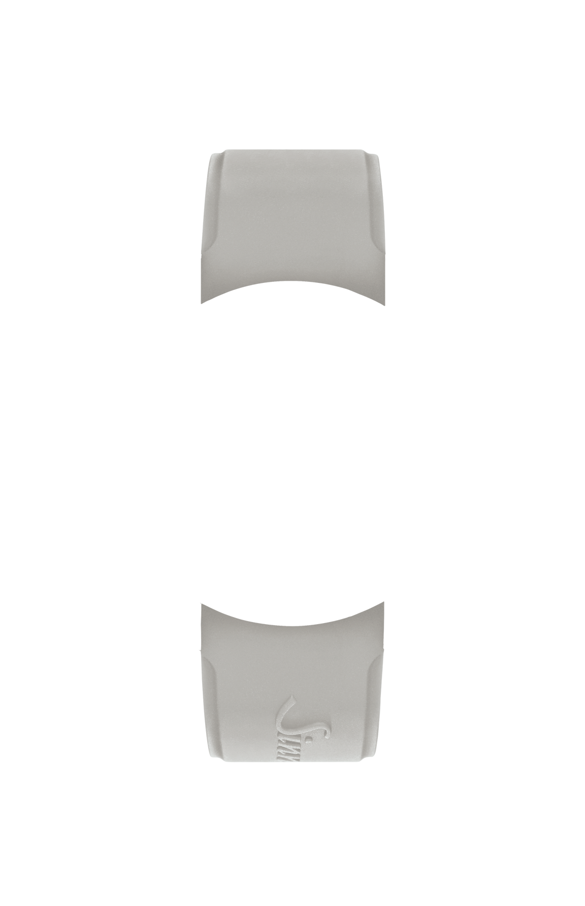 Grey silicone strap integrated in the case – Front view