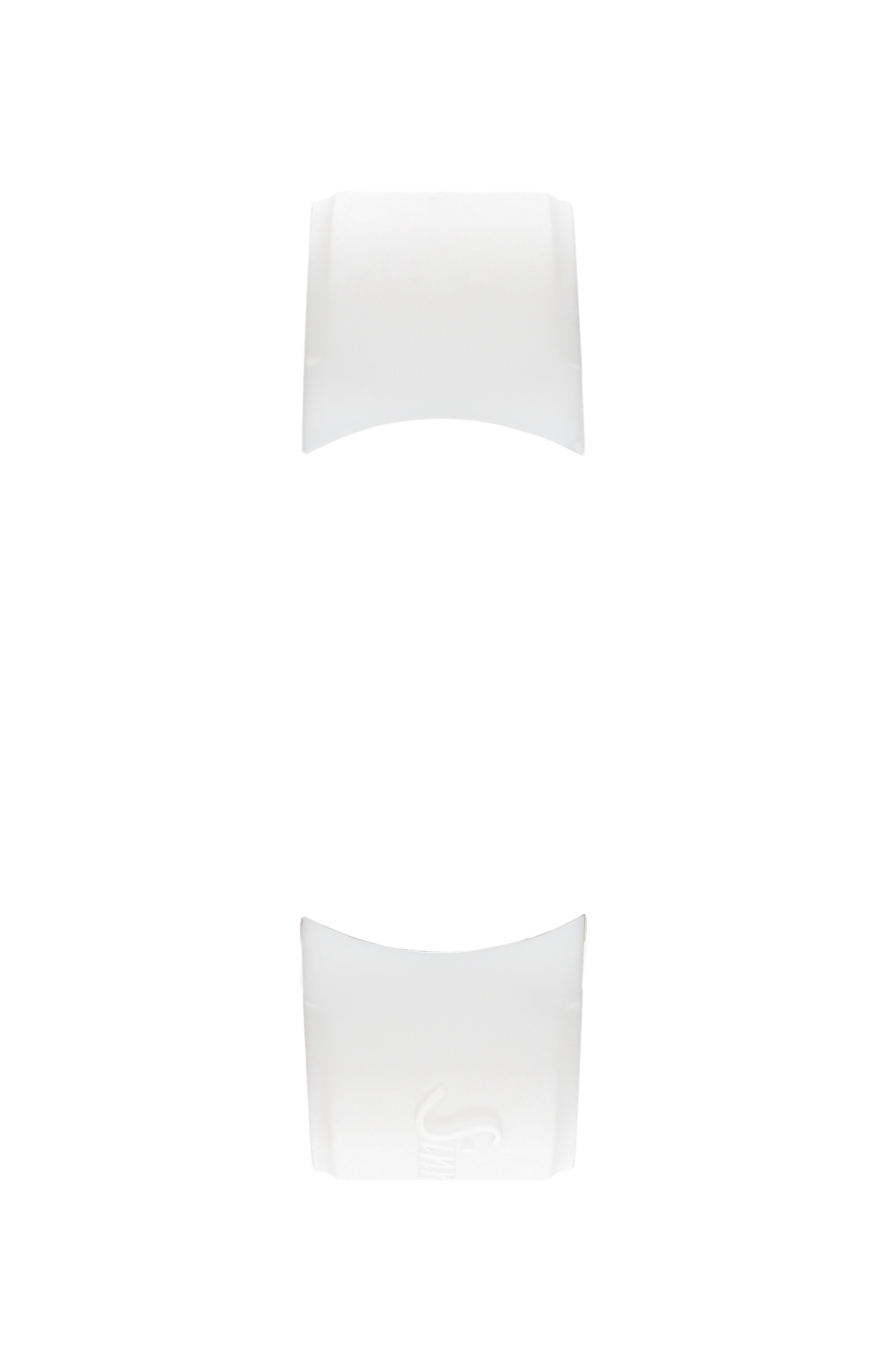 White silicone strap integrated in the case – Front view
