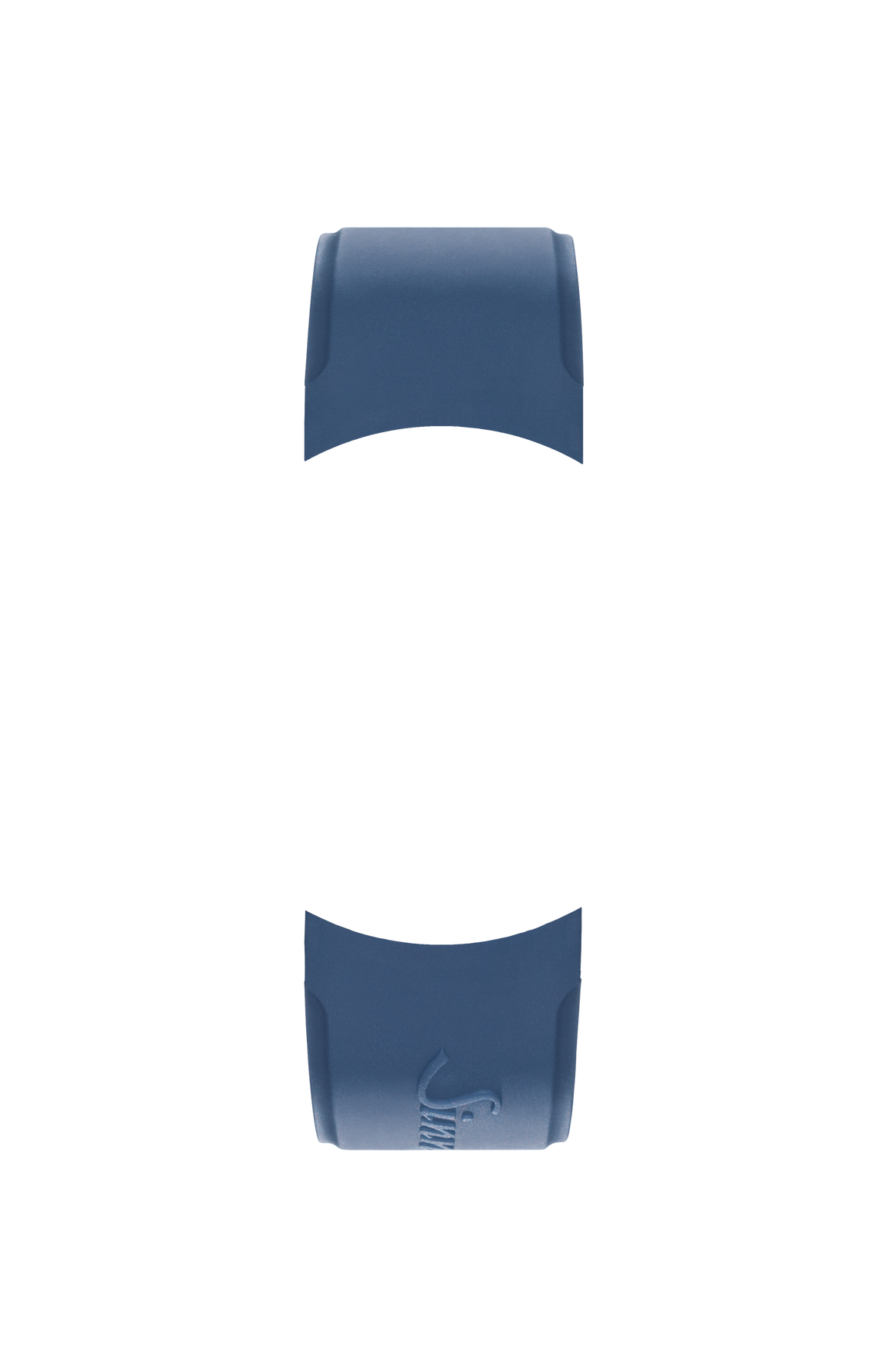 Blue silicone strap integrated in the case – Front view