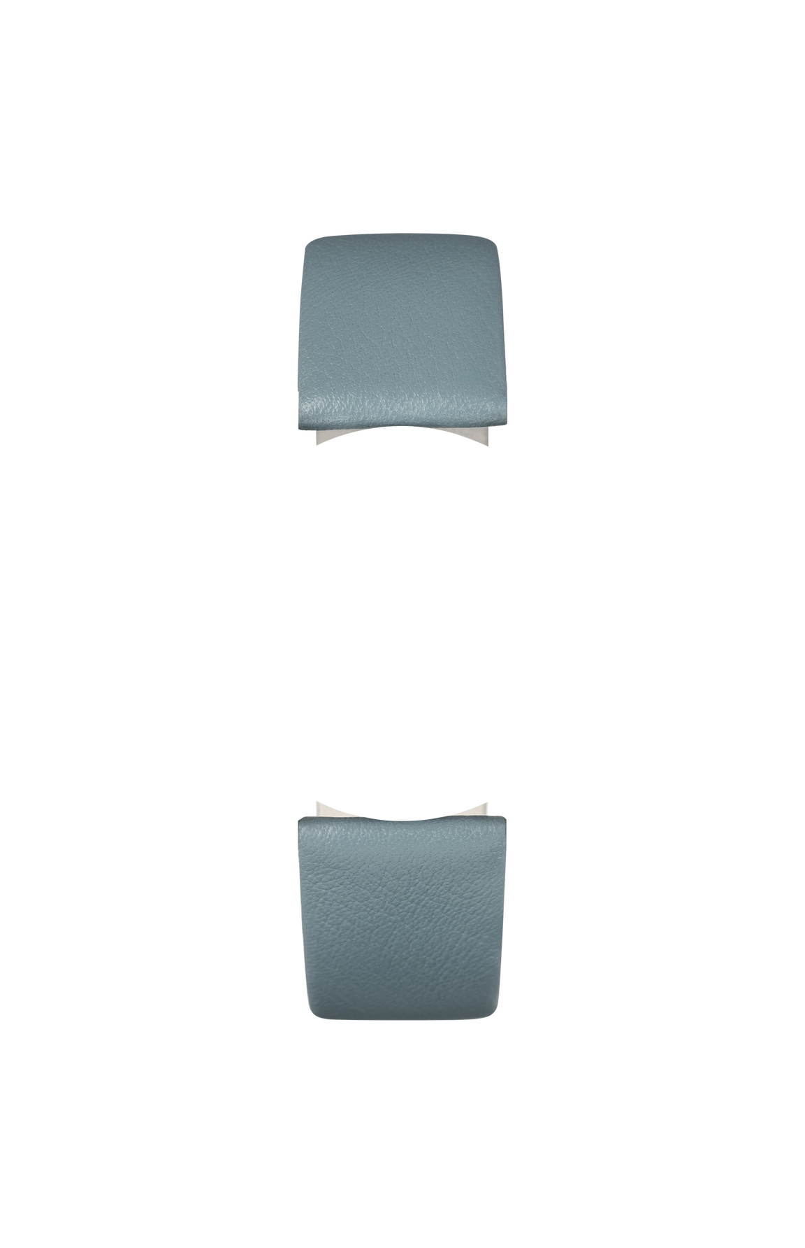 Bluish-grey calfskin strap – Front view