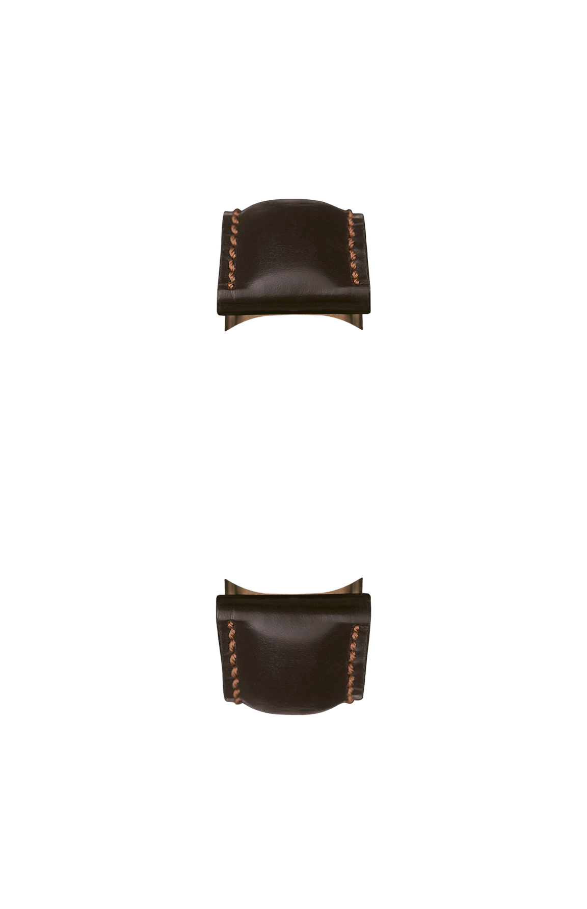 Mocha-coloured cowhide strap with Russia tanning – Front view