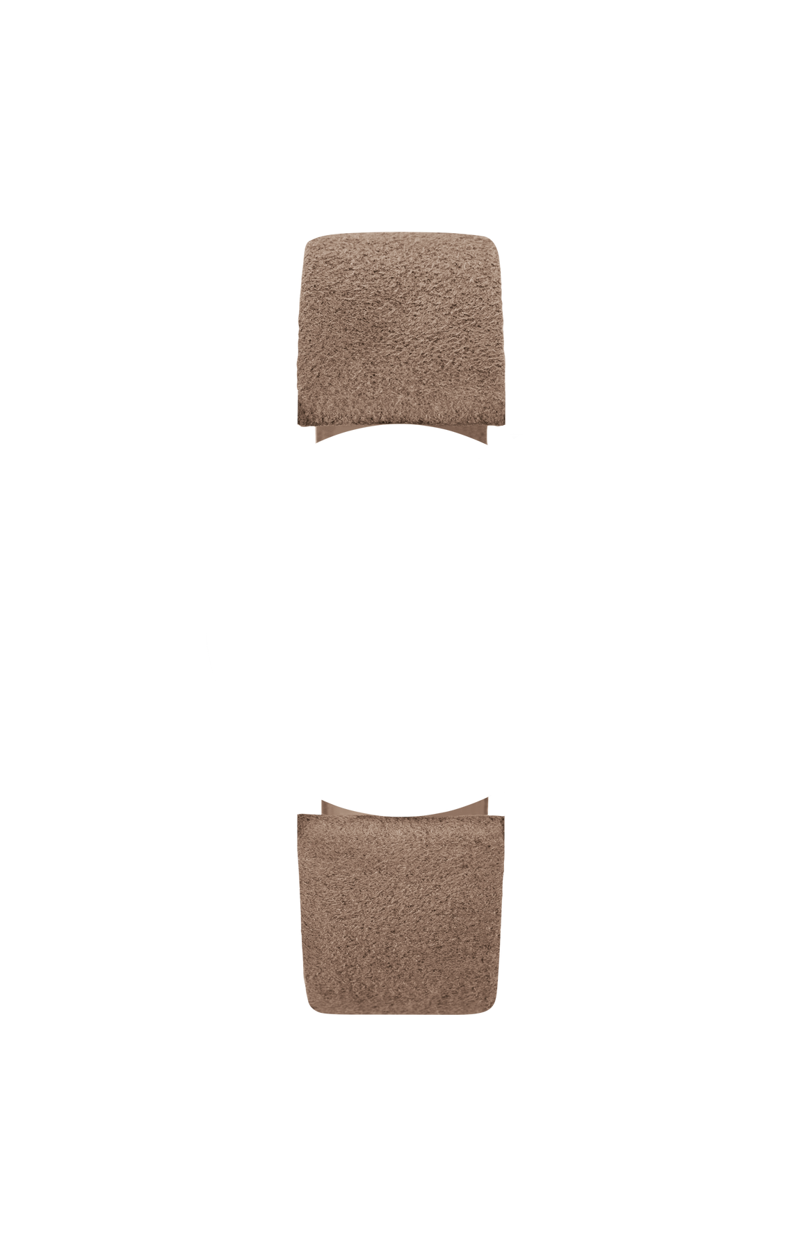 Sand-colored Alcantara strap with quick-adjustment strap system – Front view