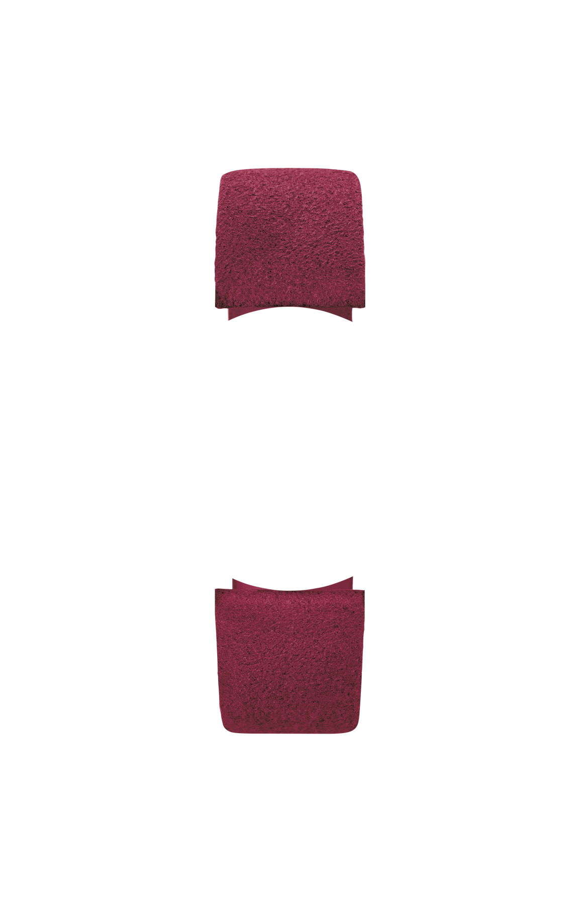 Berry red Alcantara strap with quick-adjustment strap system – Front view