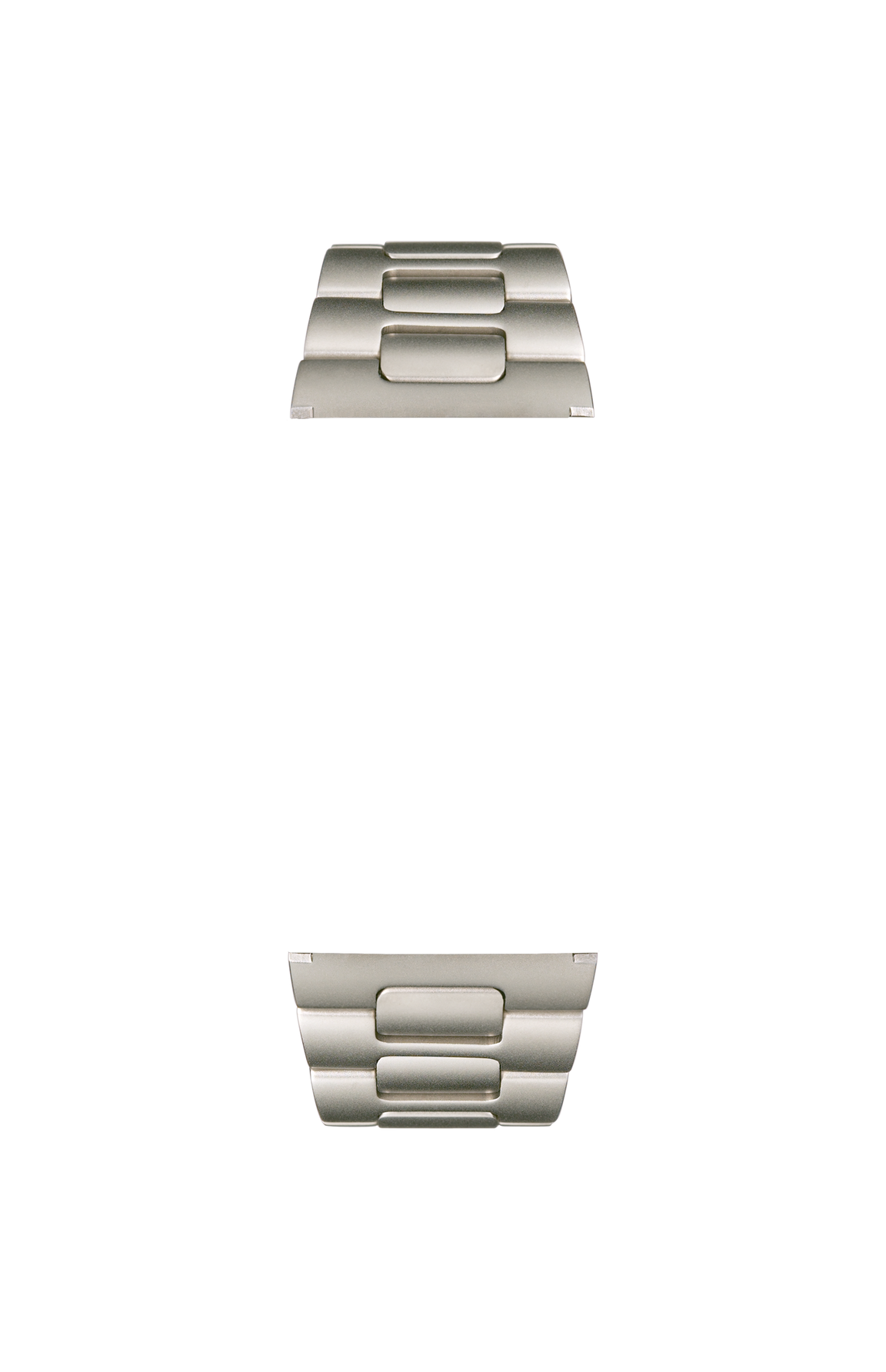 Bead-blasted solid stainless steel bracelet – Front view