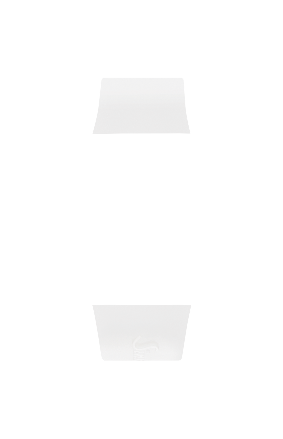 White silicone strap integrated in the case – Front view