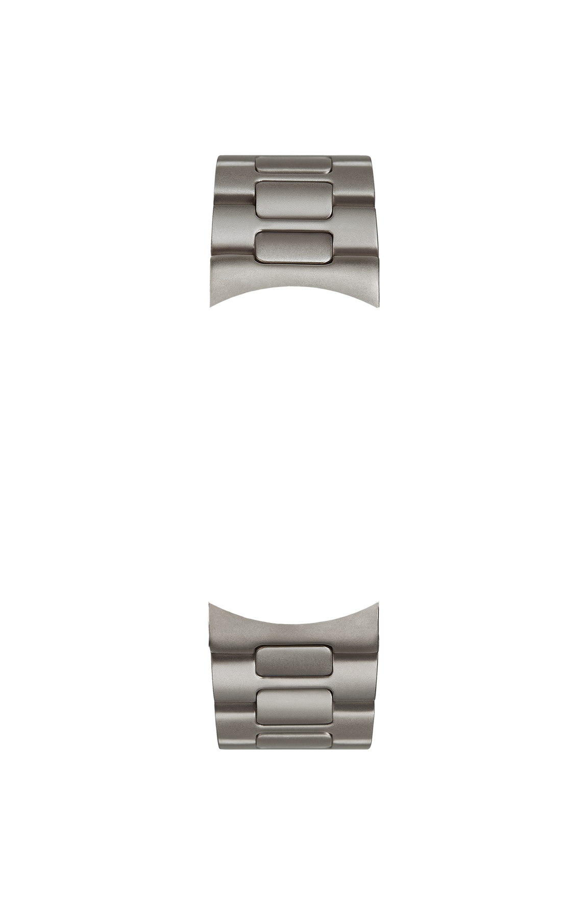 Bead-blasted solid stainless steel bracelet with TEGIMENT and strap-length fine adjustment – Front view