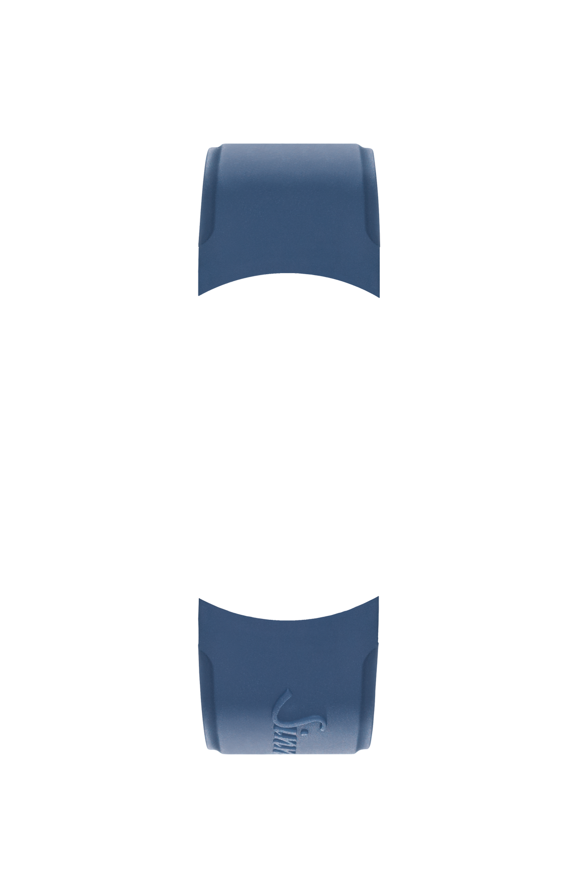 Blue silicone strap integrated in the case – Front view