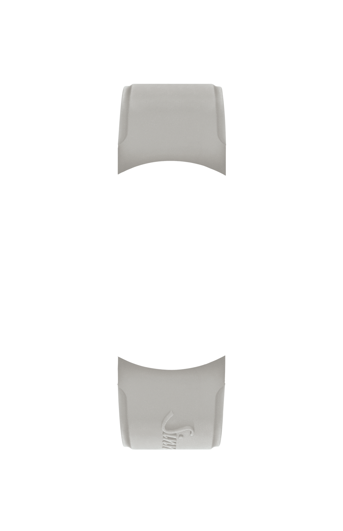 Grey silicone strap integrated in the case – Front view