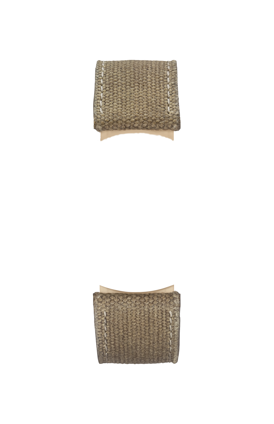 Sand-coloured canvas Alcantara strap – Front view