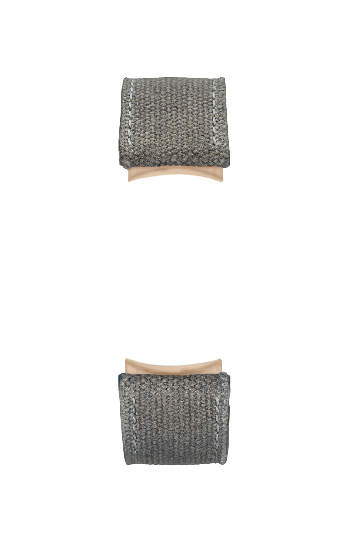 Grey canvas Alcantara strap – Front view