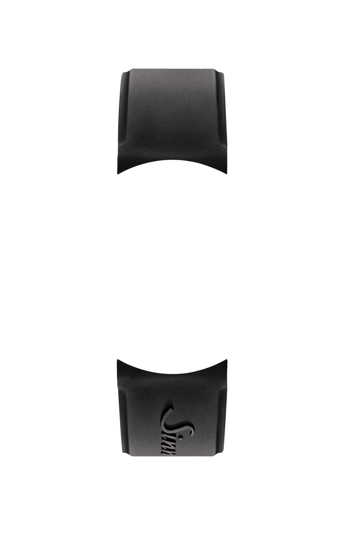 Black silicone strap integrated in the case – Front view