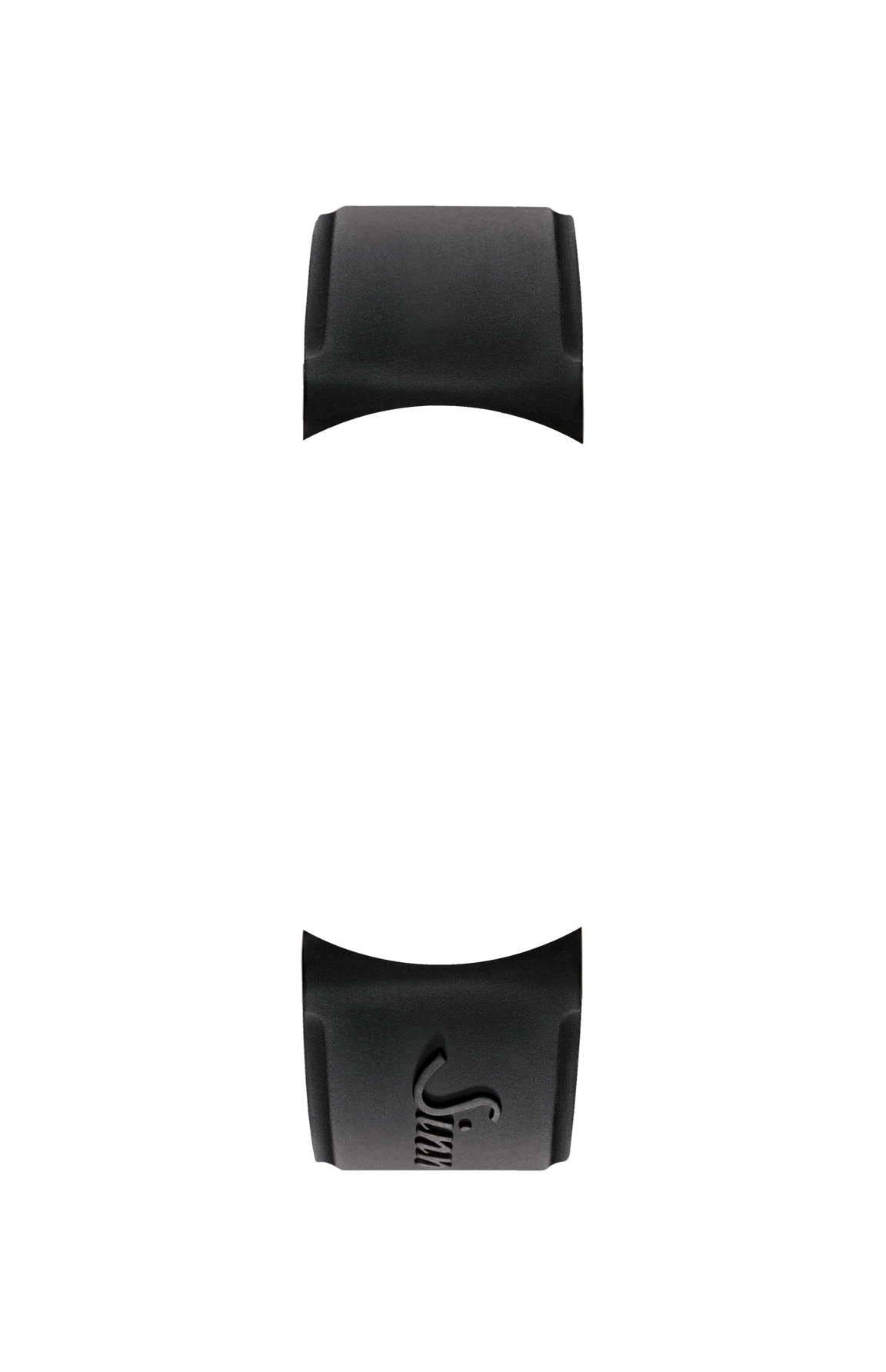 Black silicone strap integrated in the case – Front view