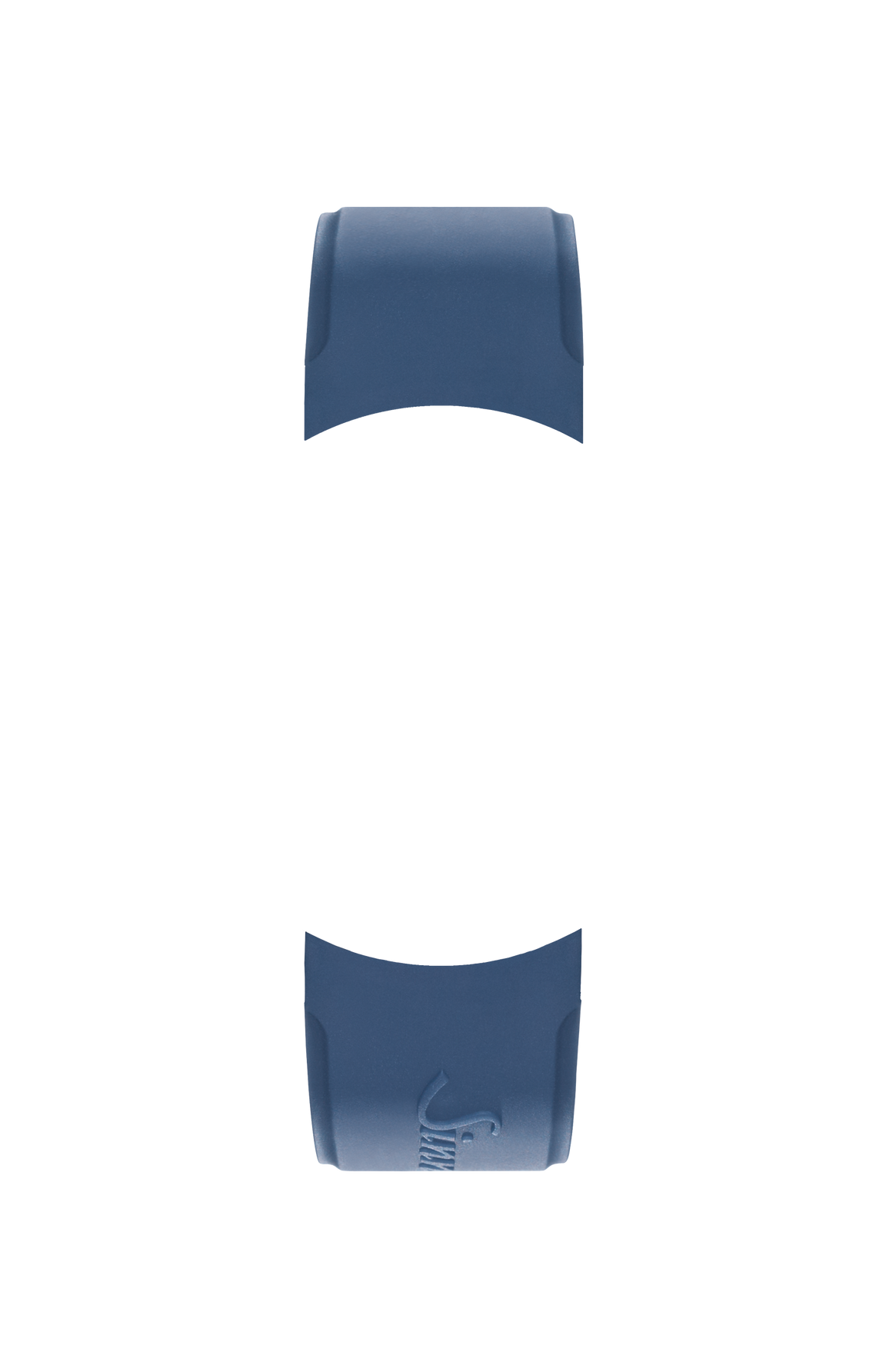 Blue silicone strap integrated in the case – Front view
