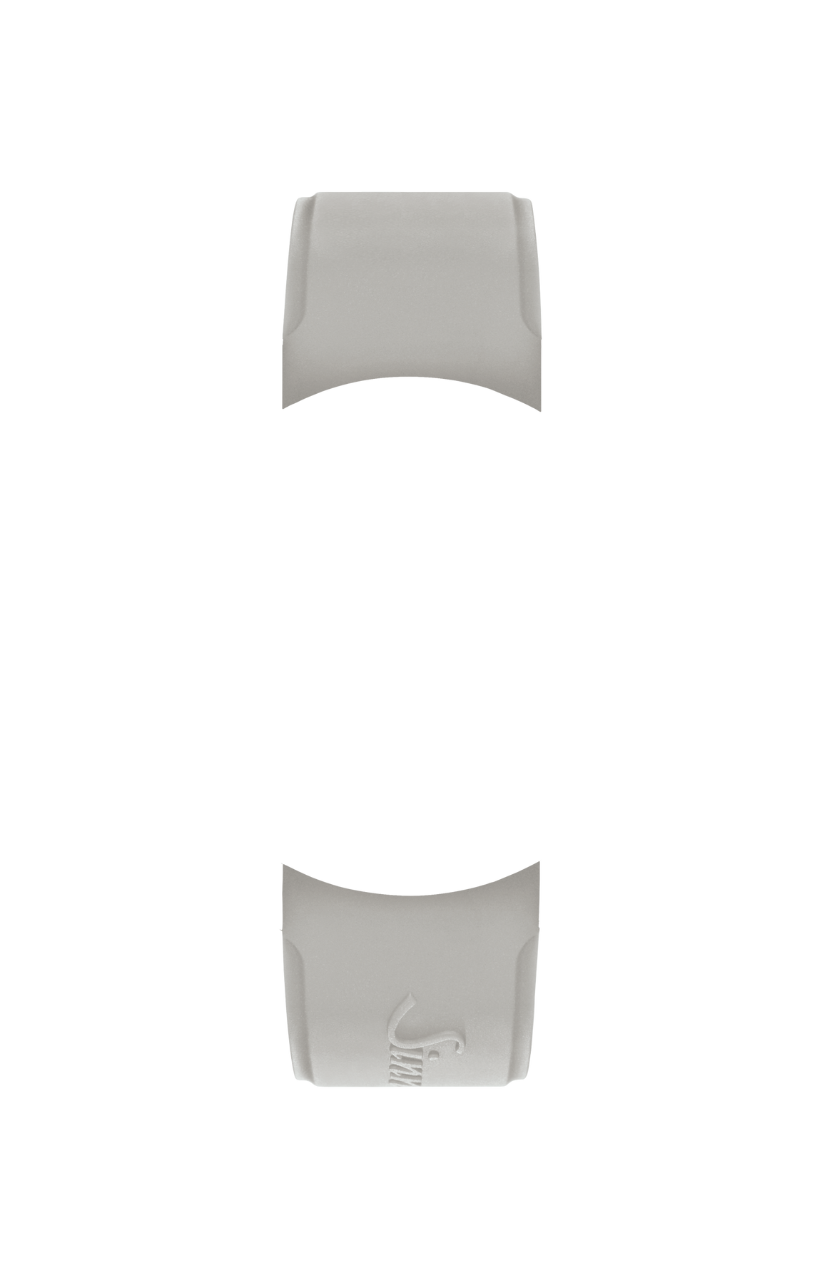 Grey silicone strap integrated in the case – Front view