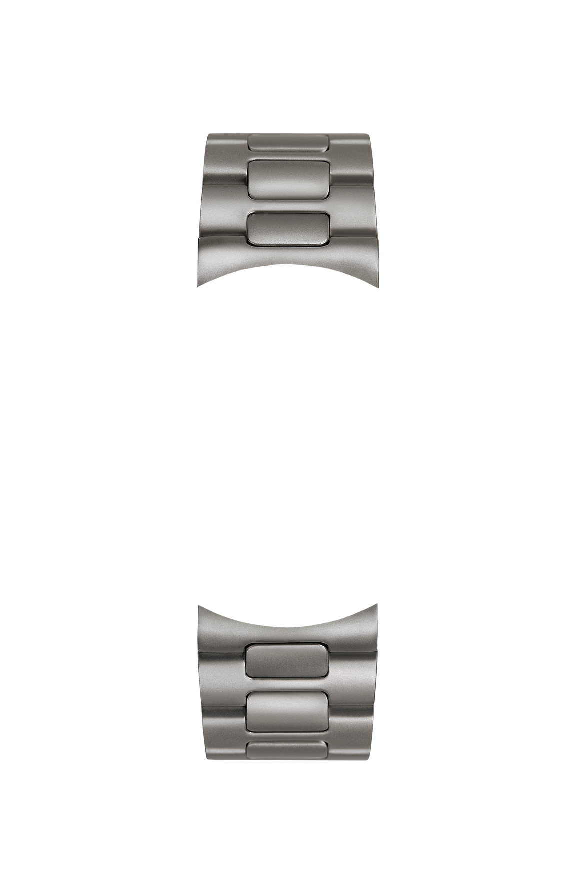 Bead-blasted solid stainless steel bracelet – Front view