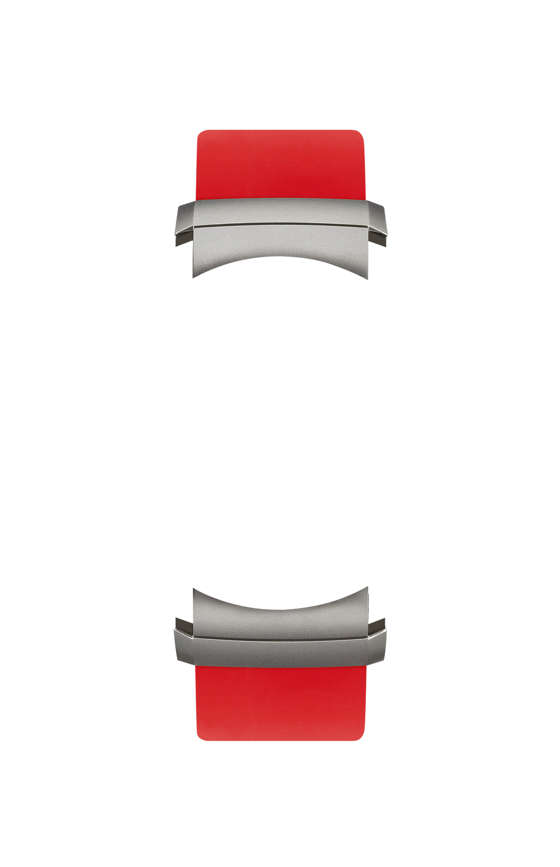 Red silicone strap for DuoFlex diving strap system – Front view