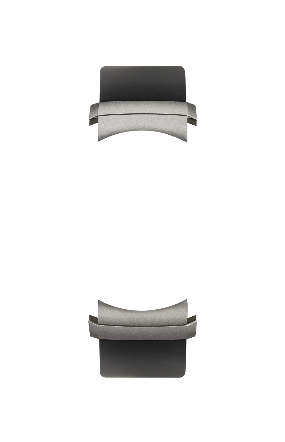 Black silicone strap for DuoFlex diving strap system – Front view
